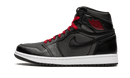 Jordan 1 Retro High Black Satin Gym Red