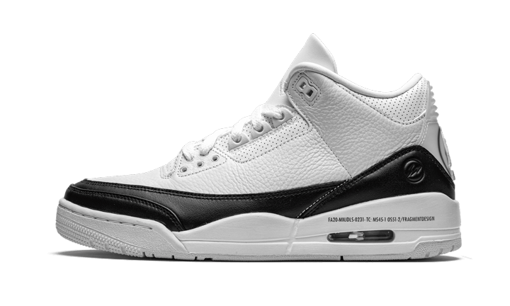 Air Jordan 3 Retro Fragment White Black - DA3595-100