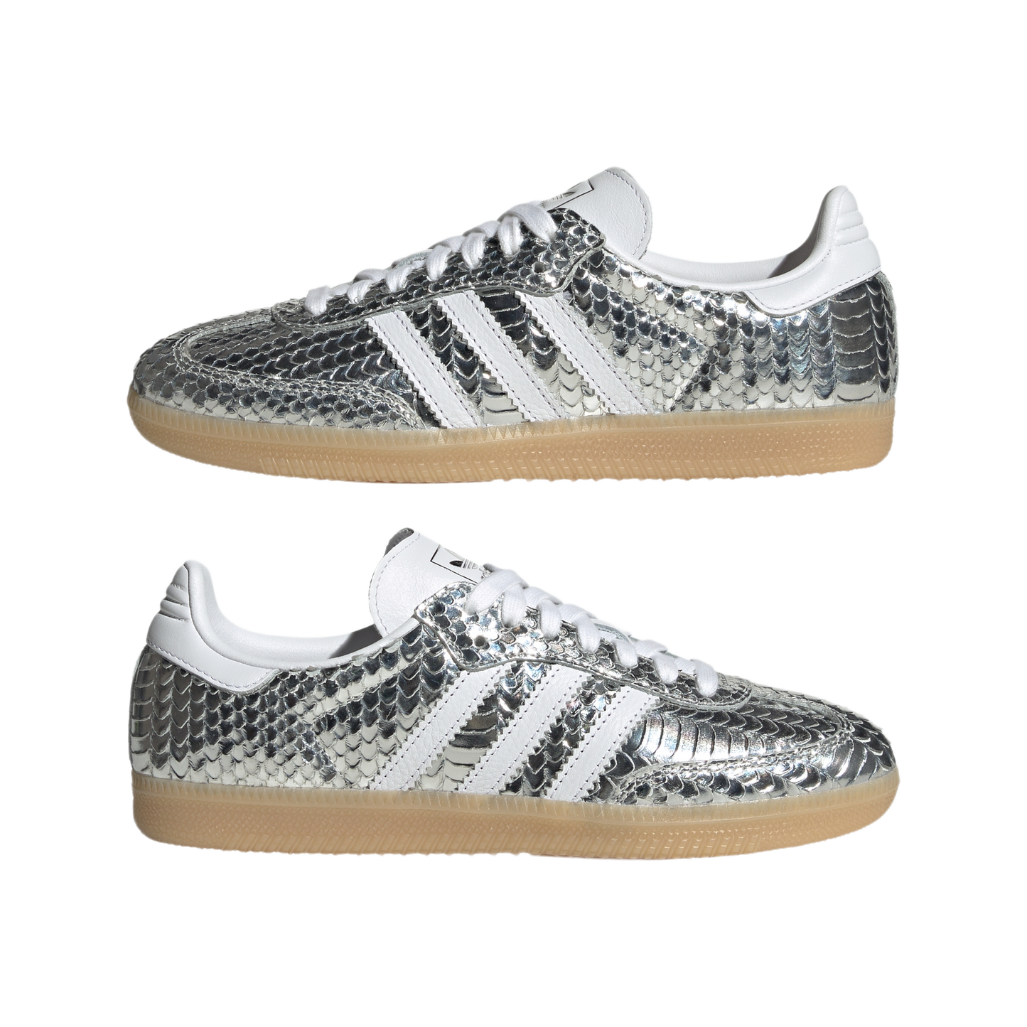 adidas Samba OG Patent Snakeskin Silver Metallic (Women's)