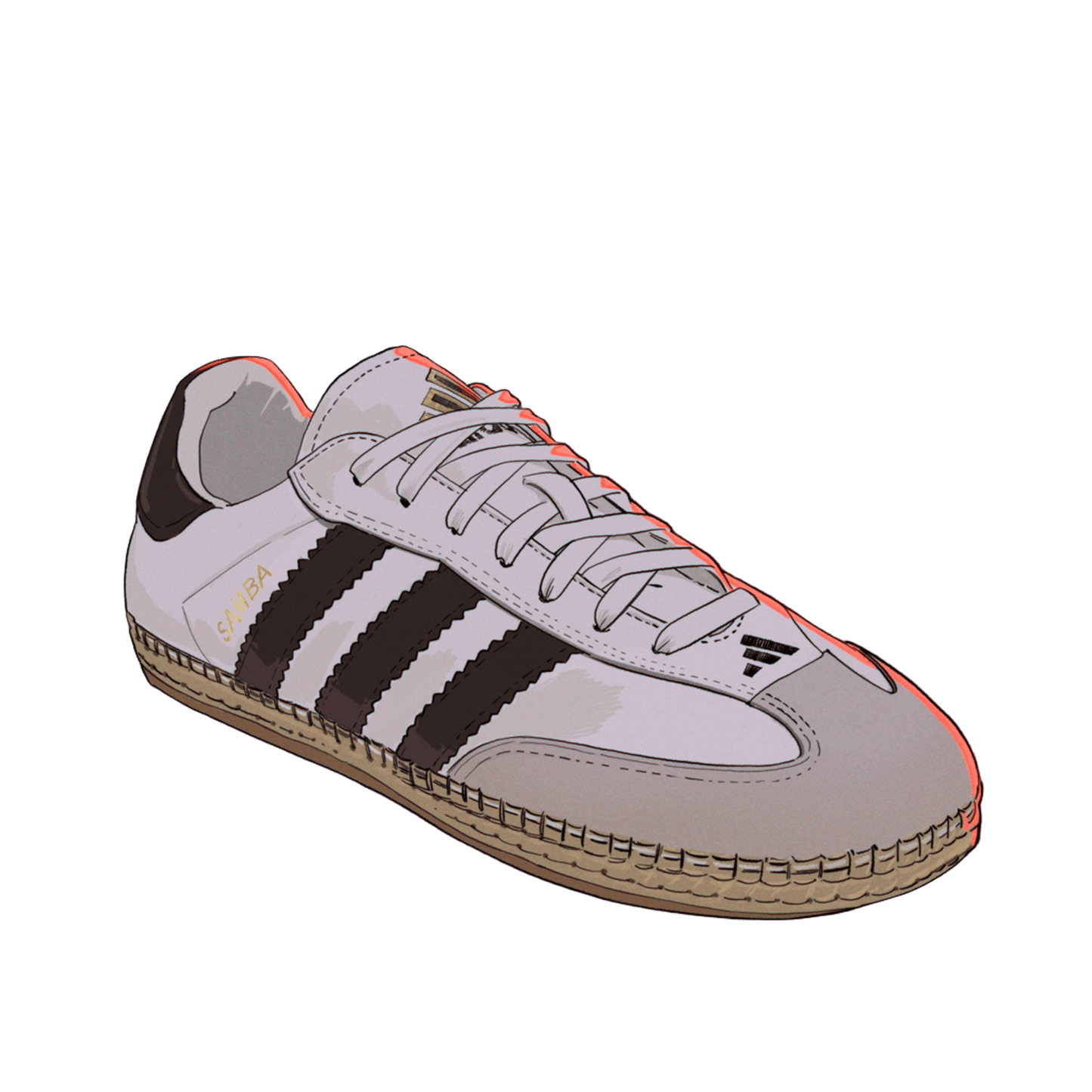 adidas Samba Espadrille CLOT By Edison Chen White Black