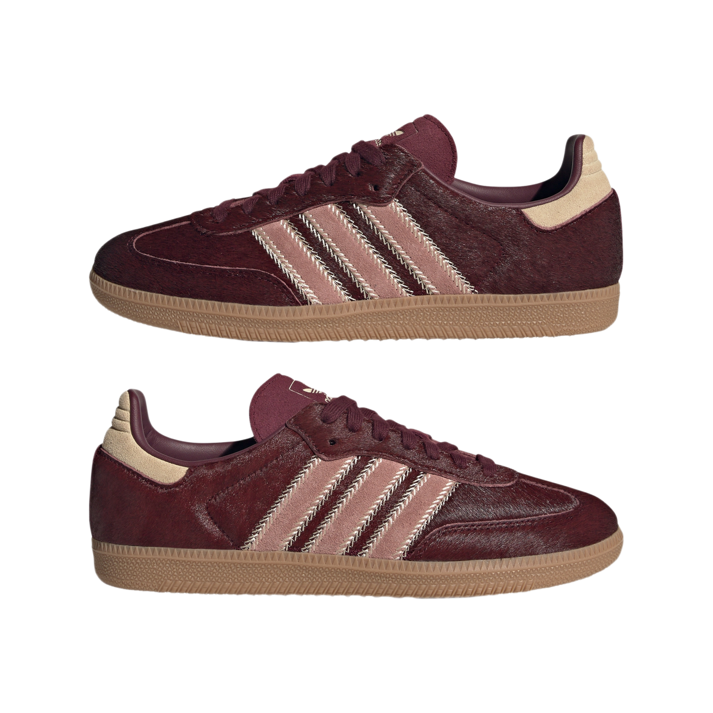 adidas Samba OG Maroon Sand Strata Pony (Women's)
