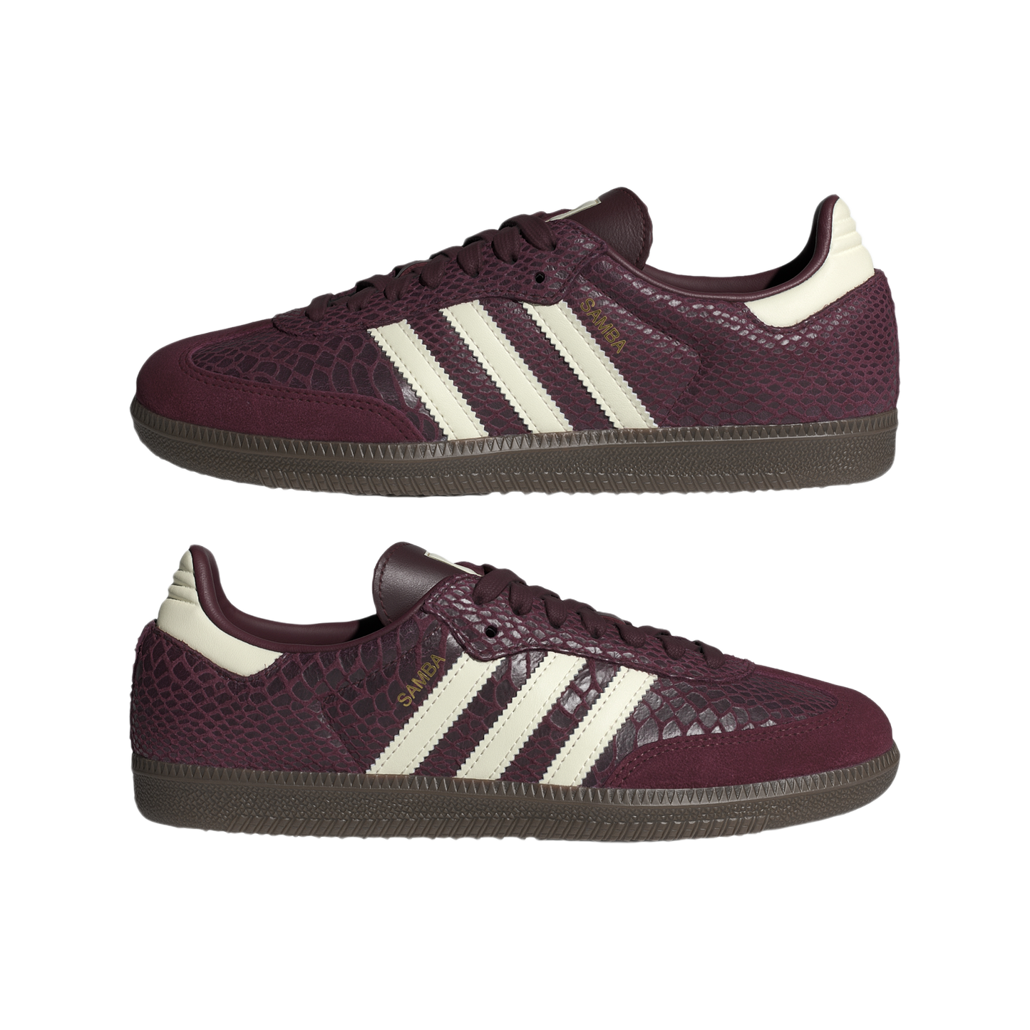 adidas Samba OG Snakeskin Maroon Cream White (Women's)