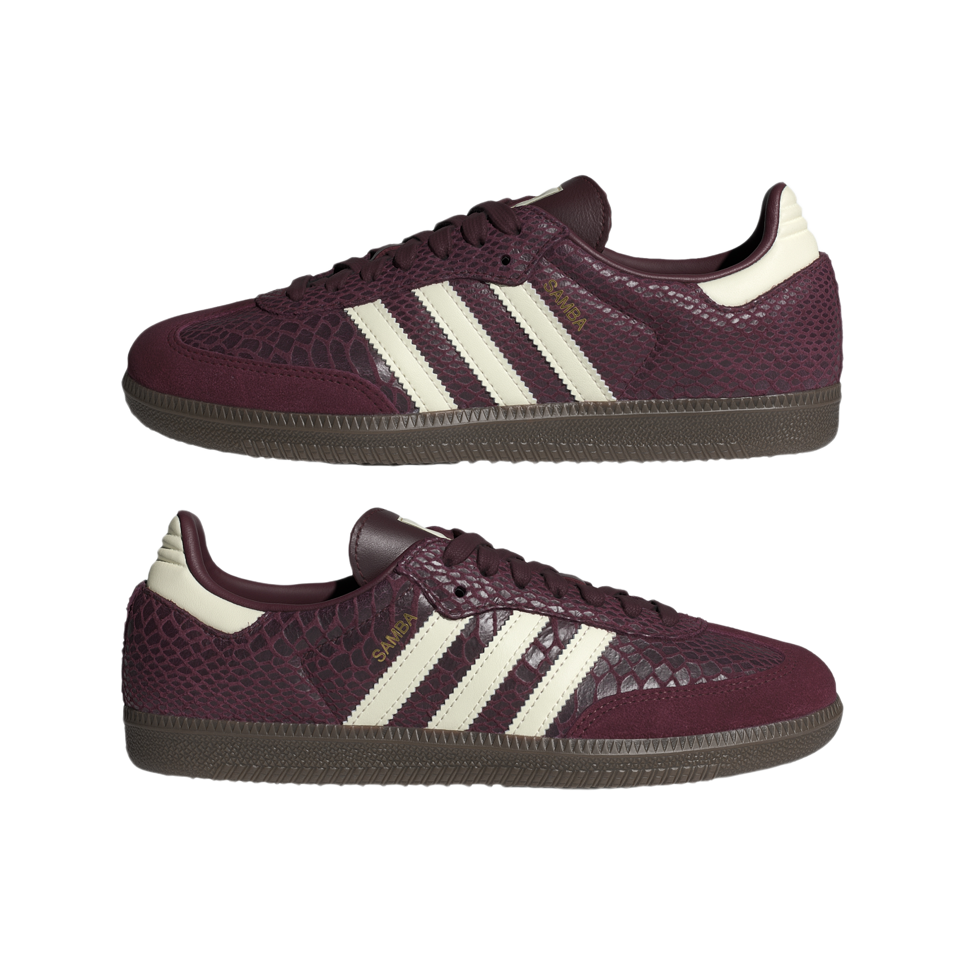 adidas Samba OG Snakeskin Maroon Cream White (Women's)