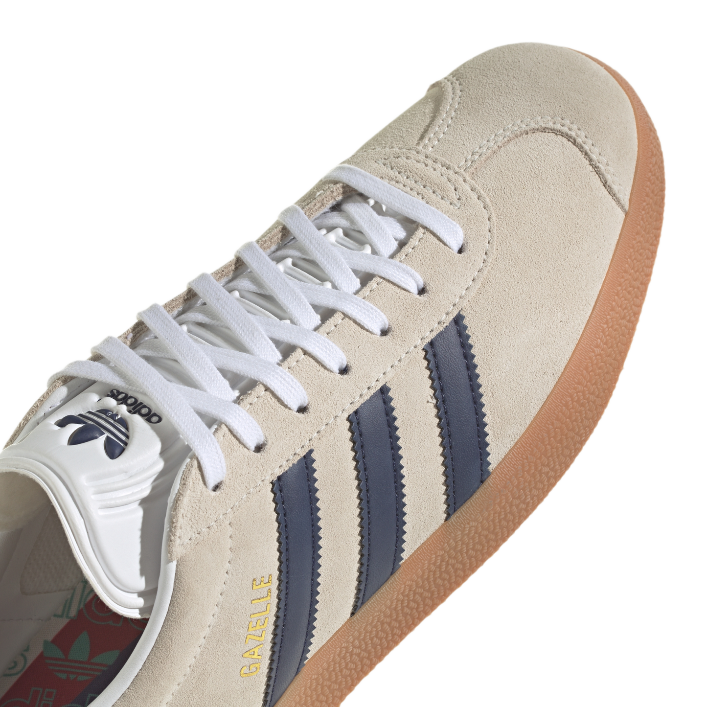 adidas Gazelle Beige Dark Blue Collegiate Burgundy
