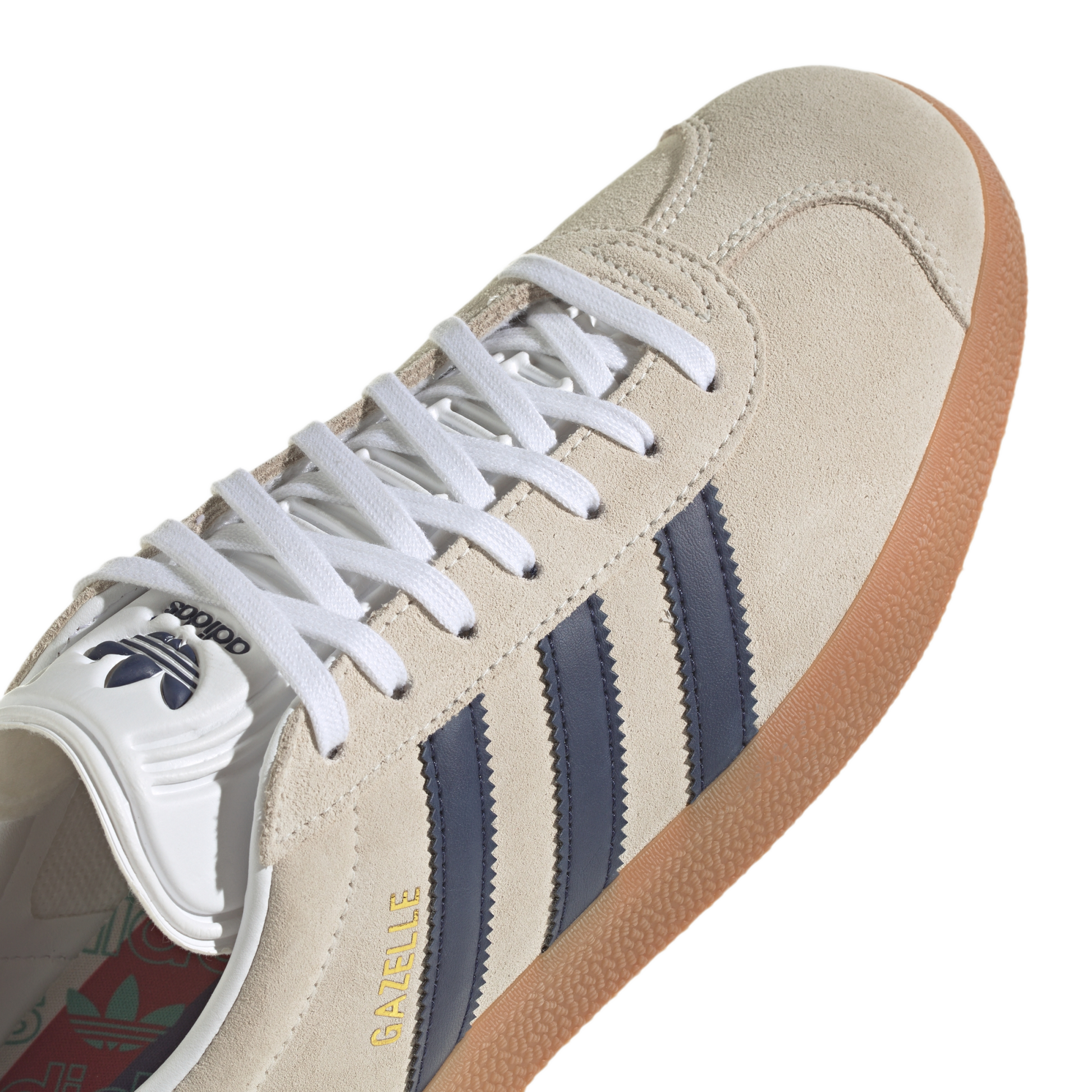 adidas Gazelle Beige Dark Blue Collegiate Burgundy