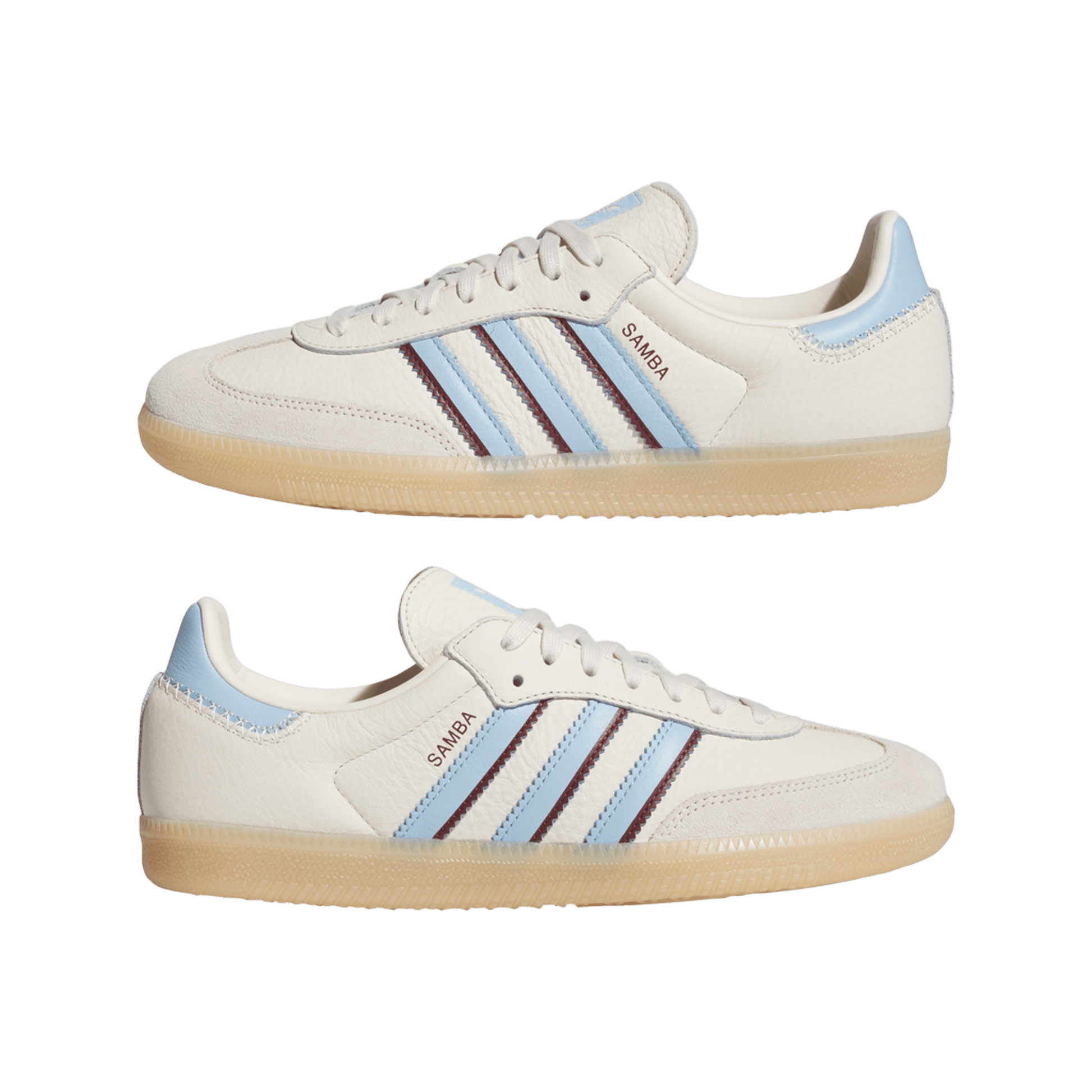 adidas Samba OG Wonder White Clear Sky Shadow Red