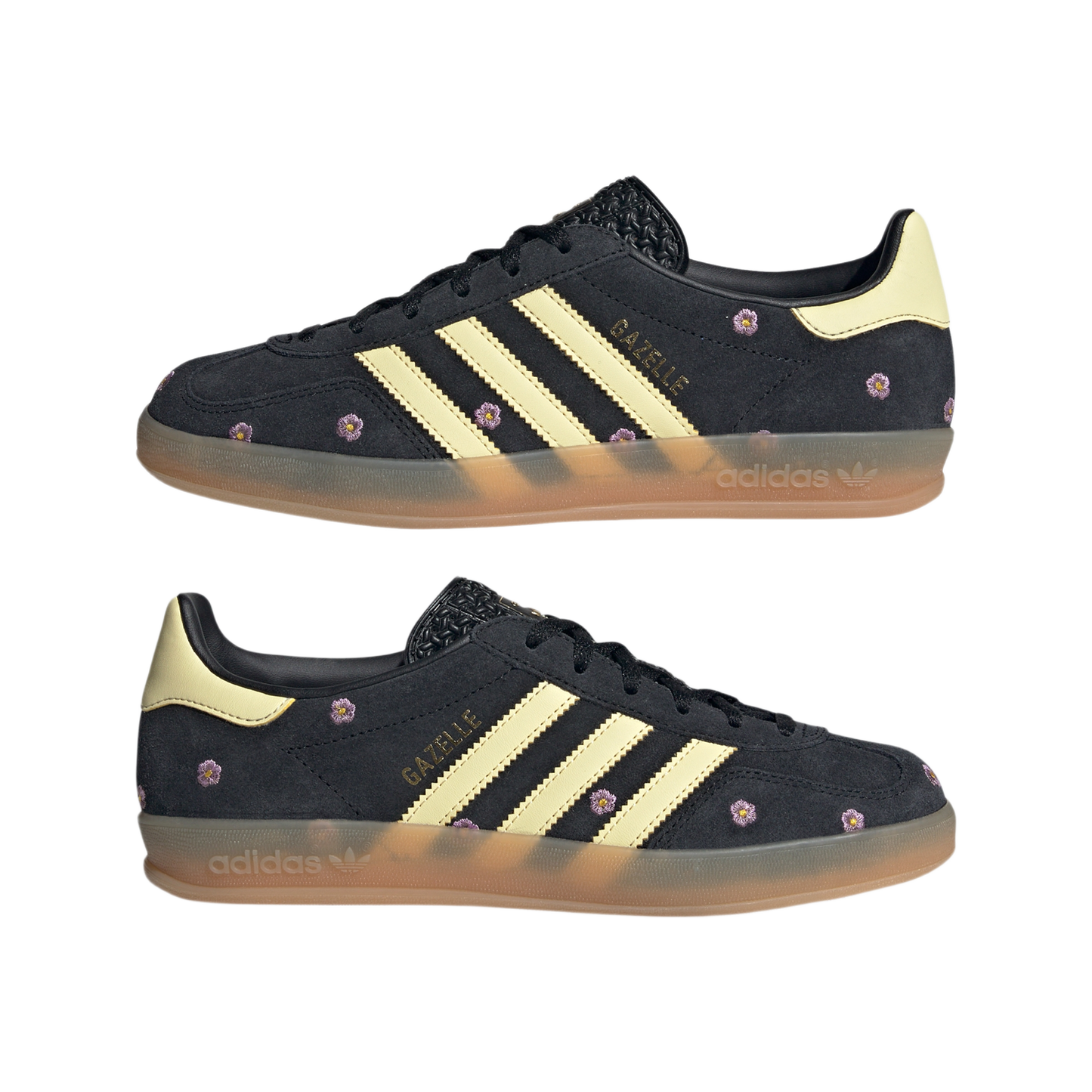 adidas Gazelle Indoor Core Black Almost Yellow Floral (Women's)