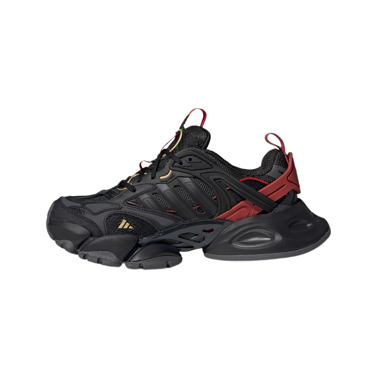 adidas XLG Runner Deluxe Black Gold Metallic Red