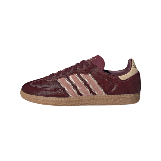 adidas Samba OG Maroon Sand Strata Pony (Women's)
