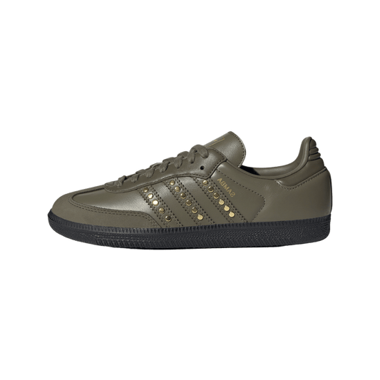 adidas Samba OG Studded Stripes Dark Khaki Black (Women's)