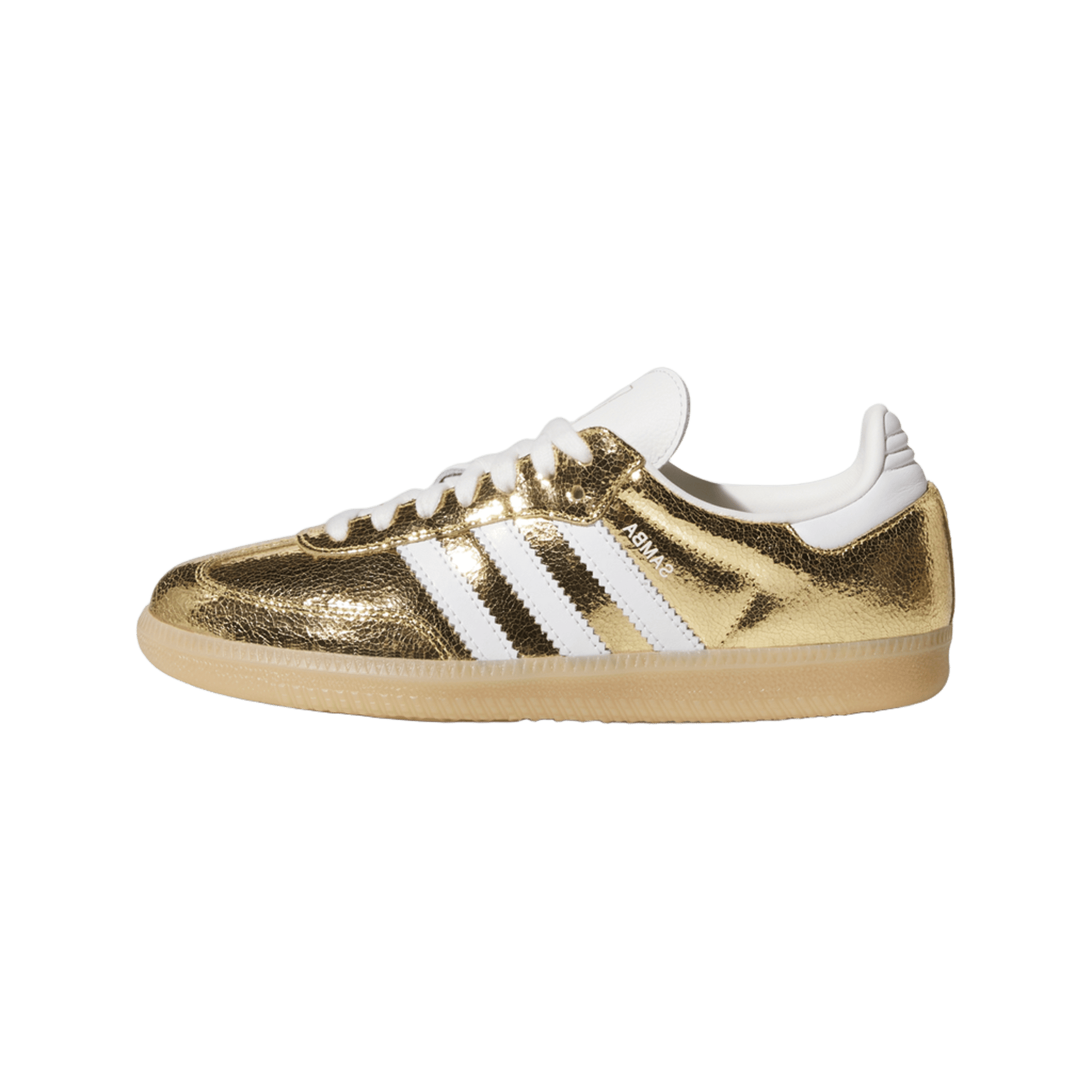 adidas Samba OG Gold Metallic Cracked Leather (Women's)