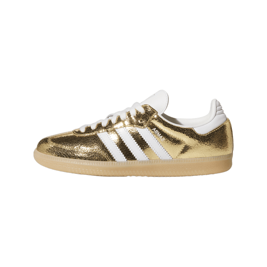 adidas Samba OG Gold Metallic Cracked Leather (Women's)