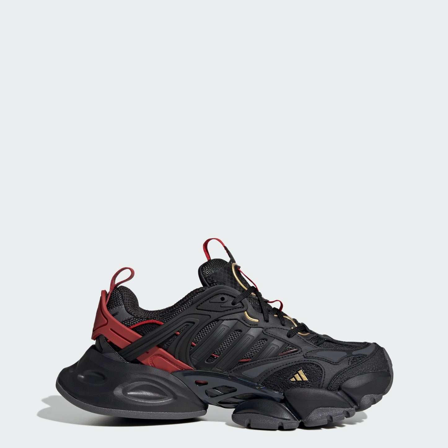 adidas XLG Runner Deluxe Black Gold Metallic Red