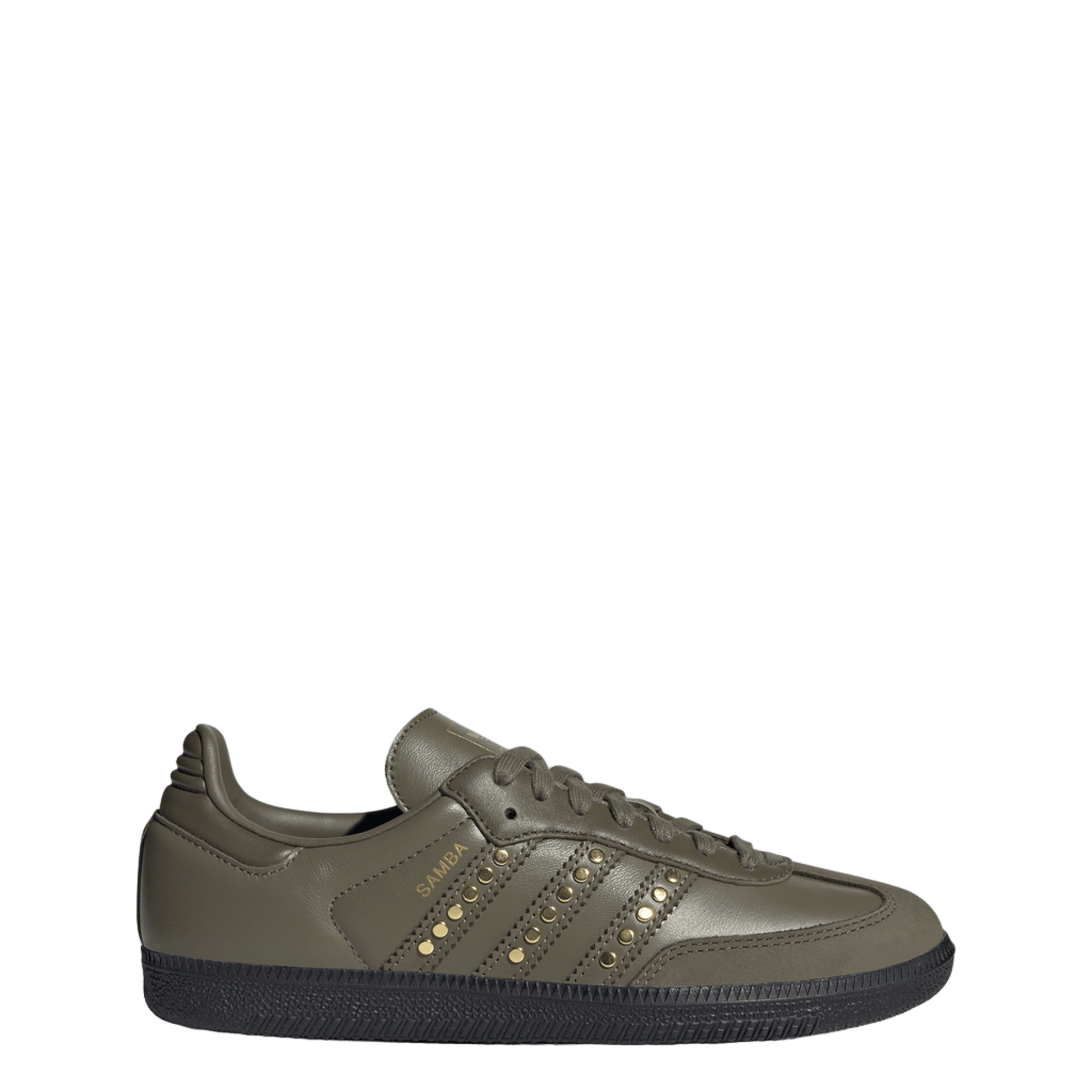 adidas Samba OG Studded Stripes Dark Khaki Black (Women's)
