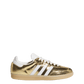 adidas Samba OG Gold Metallic Cracked Leather (Women's)