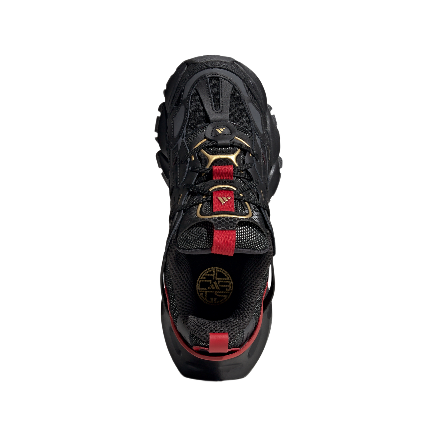 adidas XLG Runner Deluxe Black Gold Metallic Red
