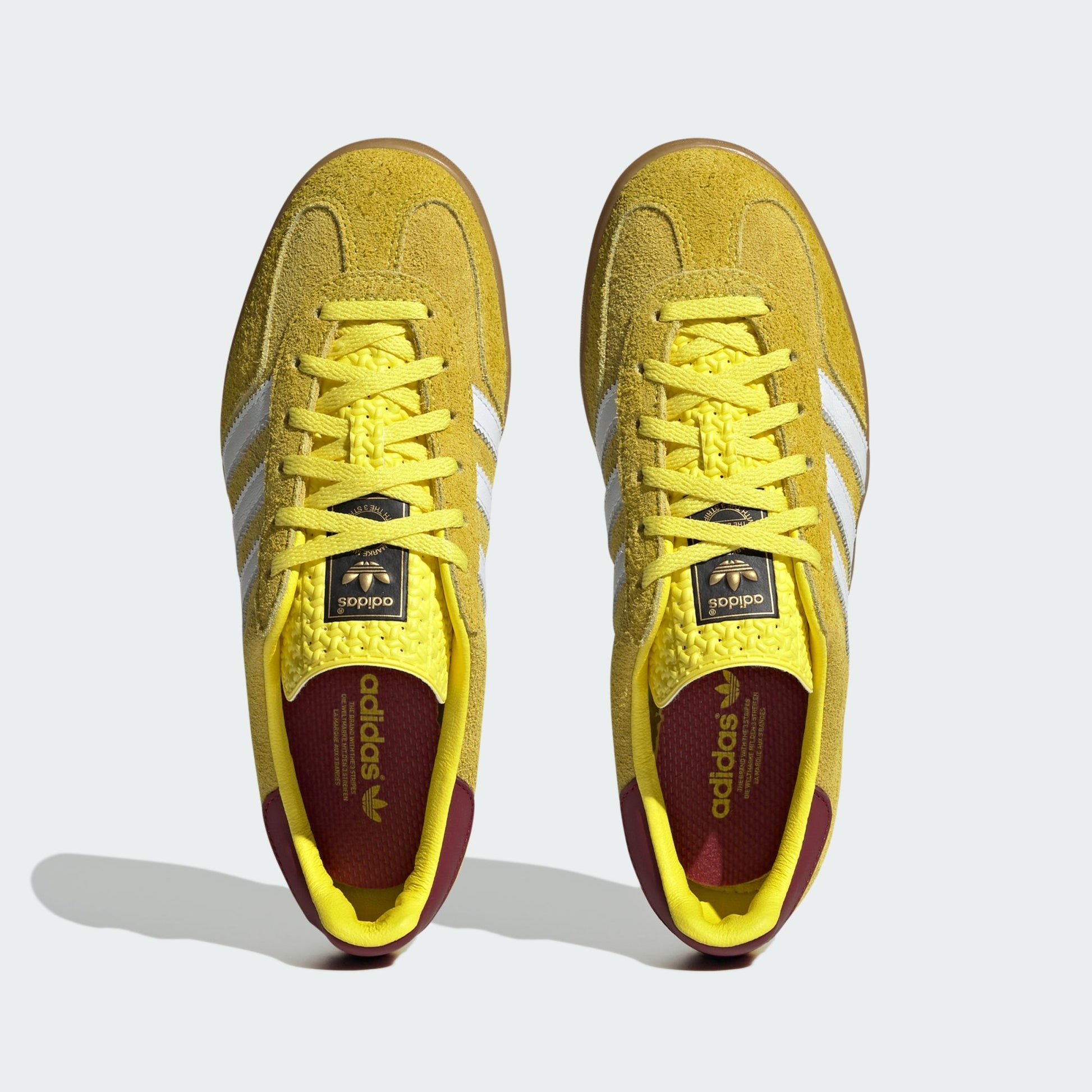 adidas Gazelle Indoor Bright Yellow Collegiate Burgundy (Women's)