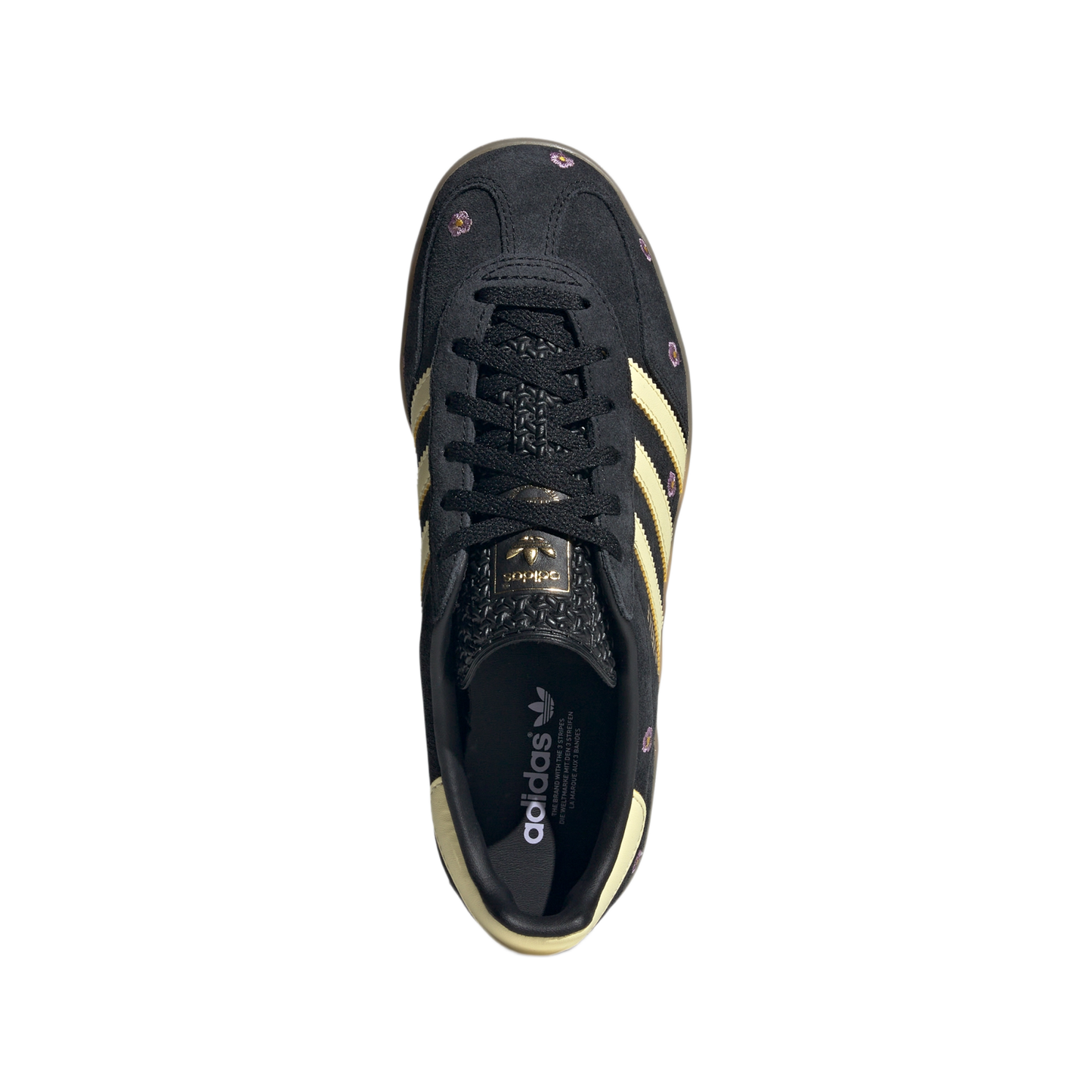 adidas Gazelle Indoor Core Black Almost Yellow Floral (Women's)