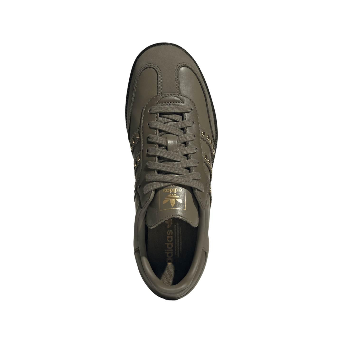 adidas Samba OG Studded Stripes Dark Khaki Black (Women's)
