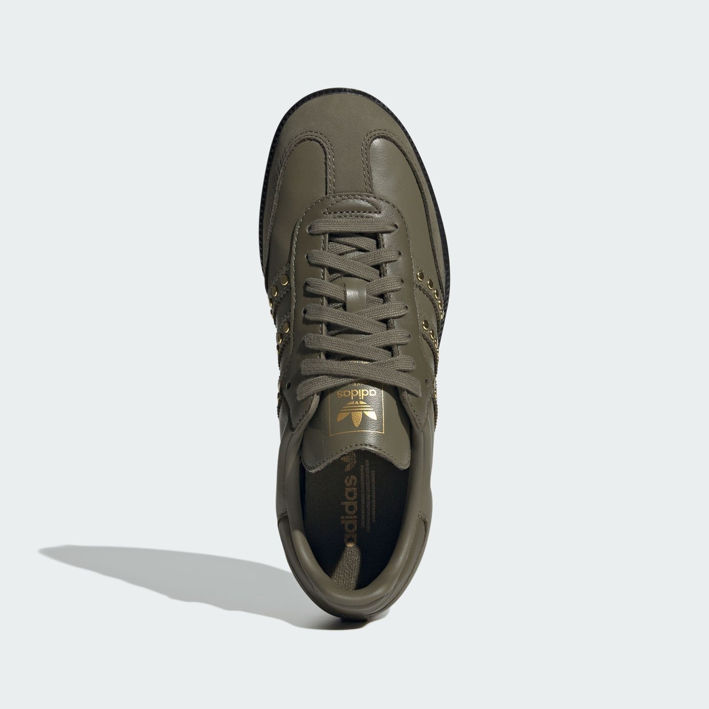 adidas Samba OG Studded Stripes Dark Khaki Black (Women's)