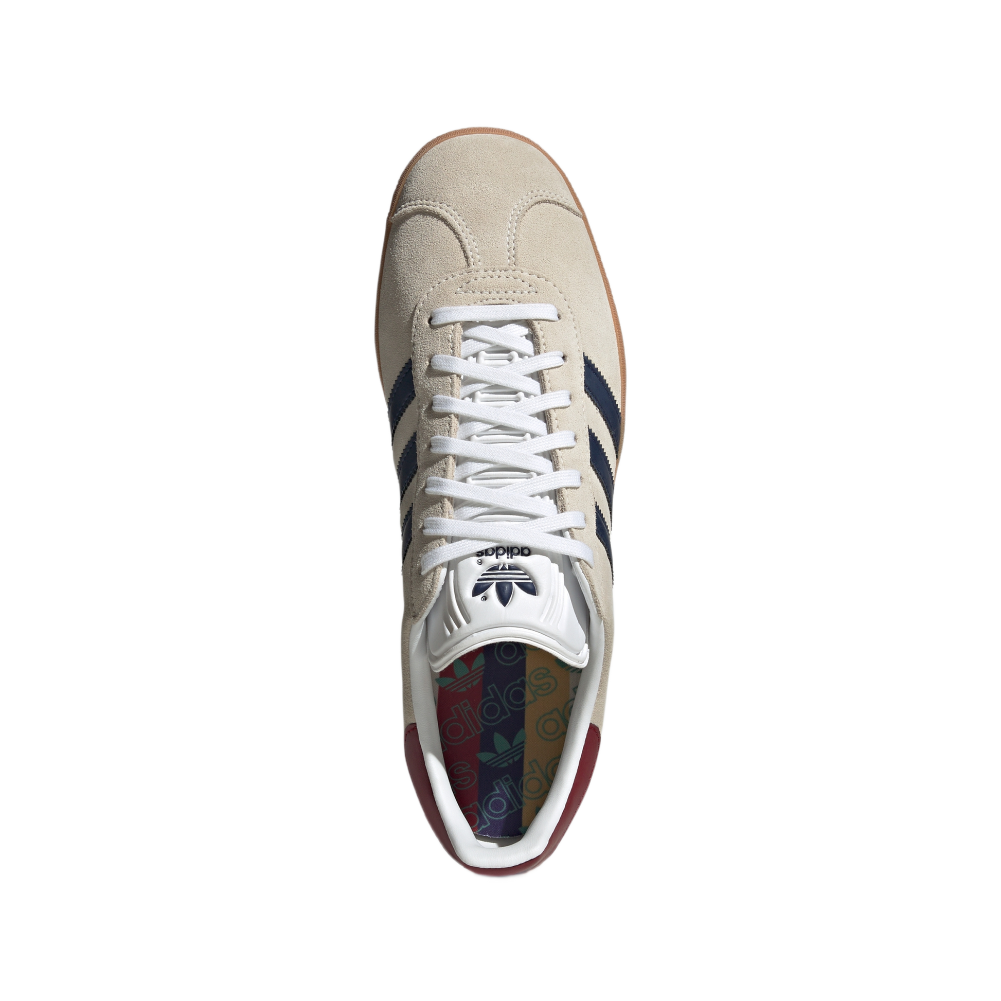 adidas Gazelle Beige Dark Blue Collegiate Burgundy