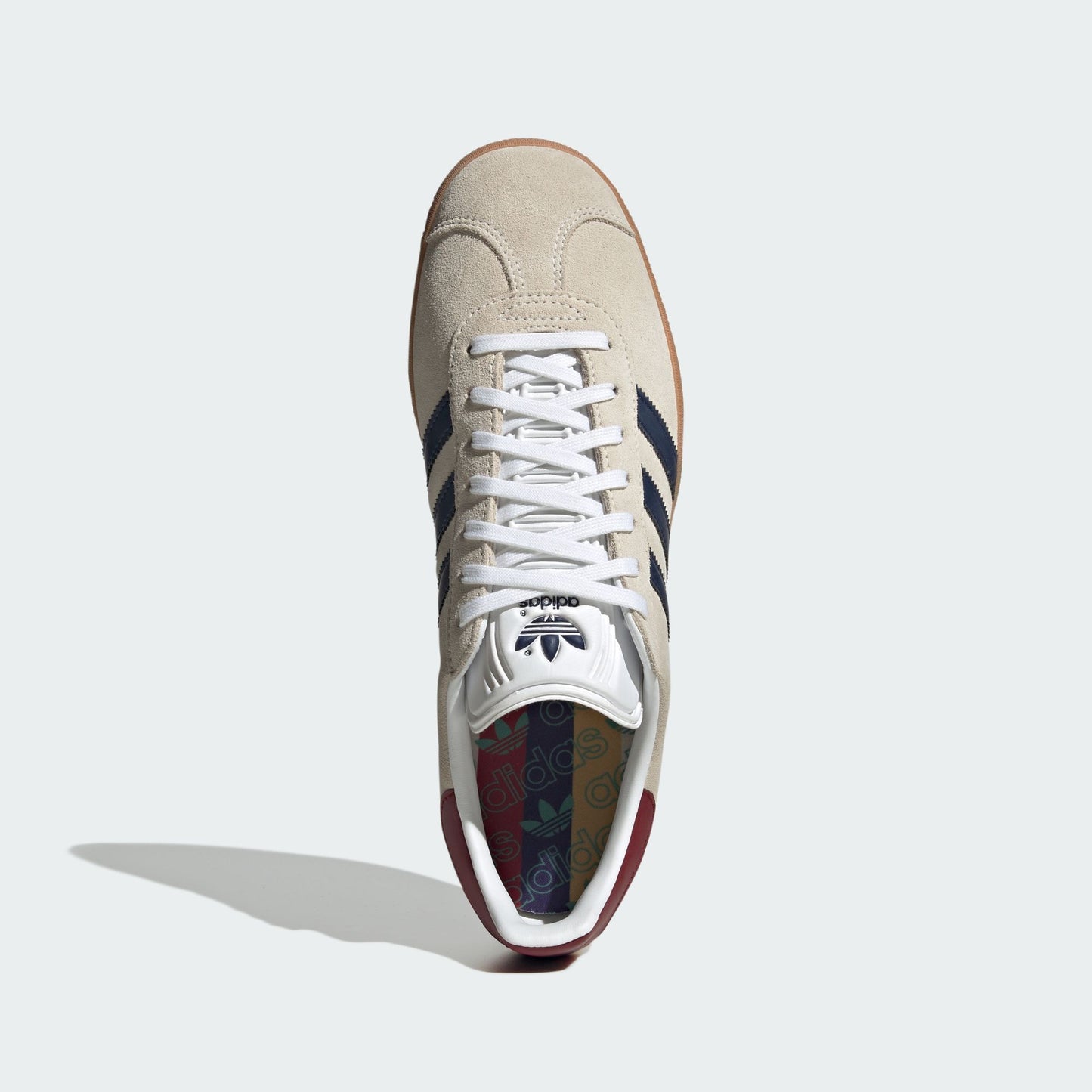 adidas Gazelle Beige Dark Blue Collegiate Burgundy