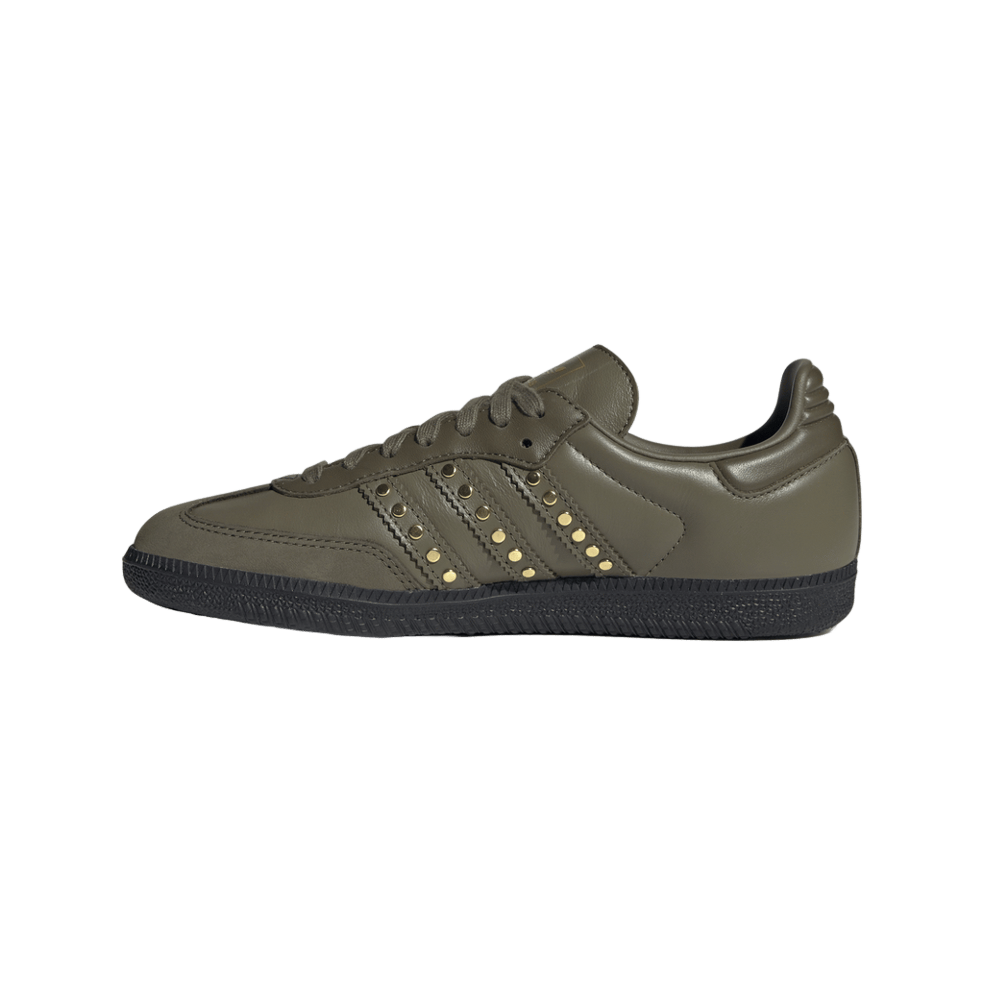 adidas Samba OG Studded Stripes Dark Khaki Black (Women's)