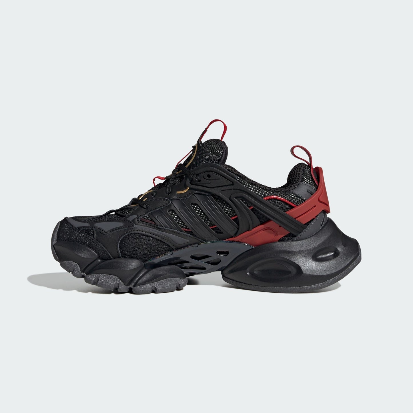 adidas XLG Runner Deluxe Black Gold Metallic Red