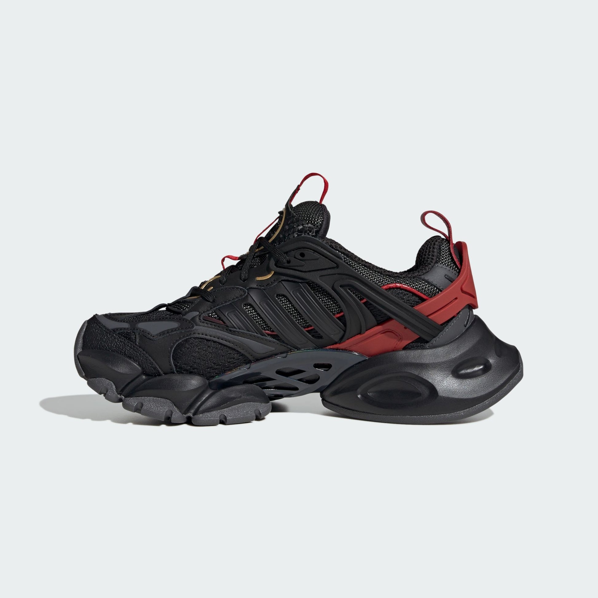 adidas XLG Runner Deluxe Black Gold Metallic Red