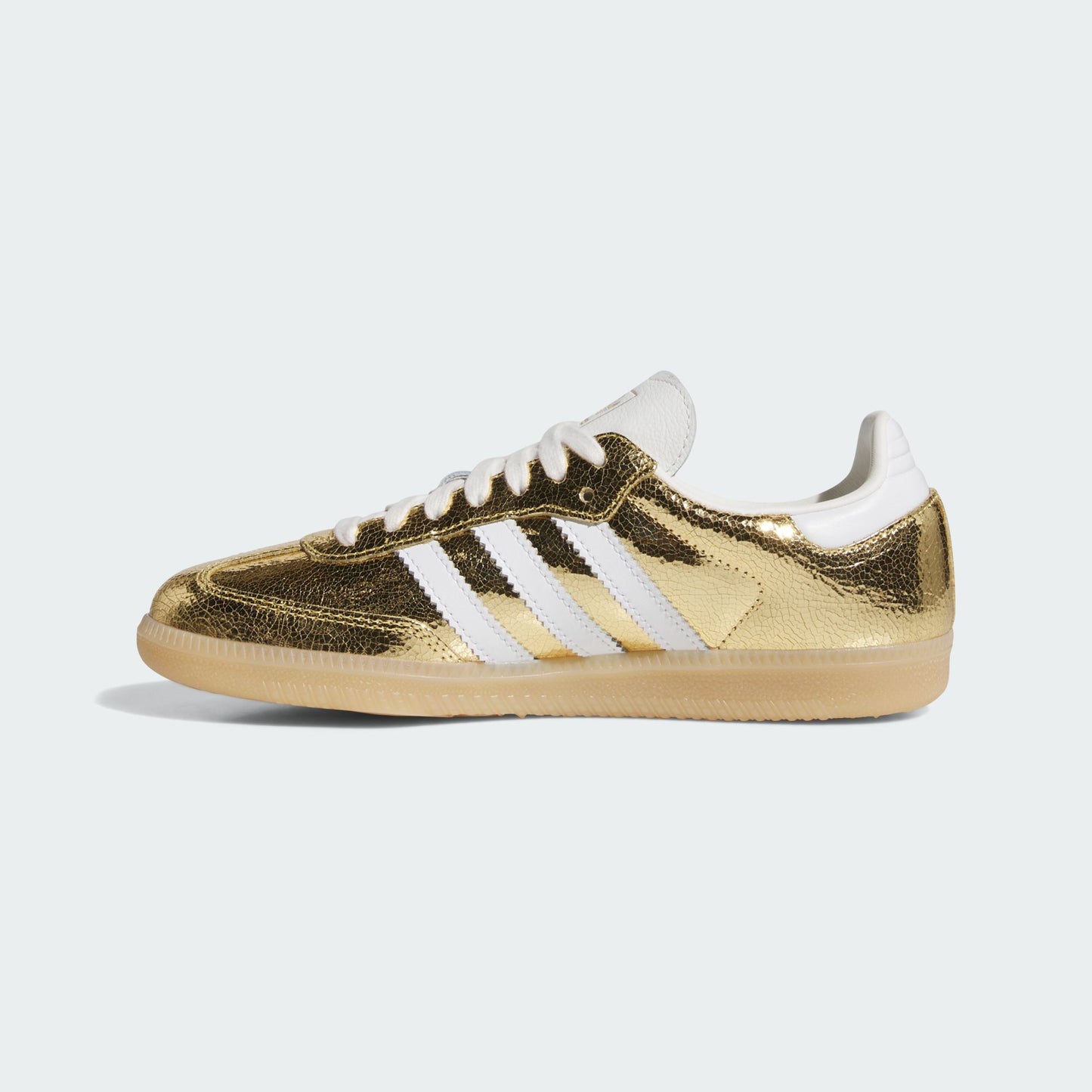 adidas Samba OG Gold Metallic Cracked Leather (Women's)