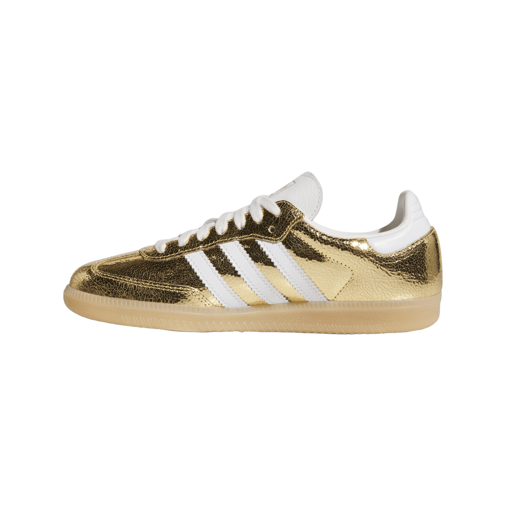 adidas Samba OG Gold Metallic Cracked Leather (Women's)