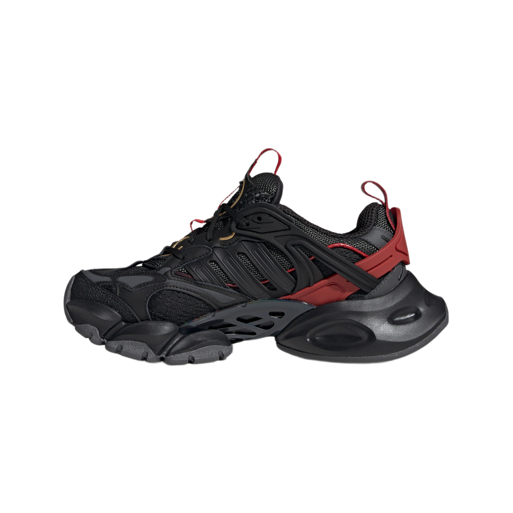 adidas XLG Runner Deluxe Black Gold Metallic Red