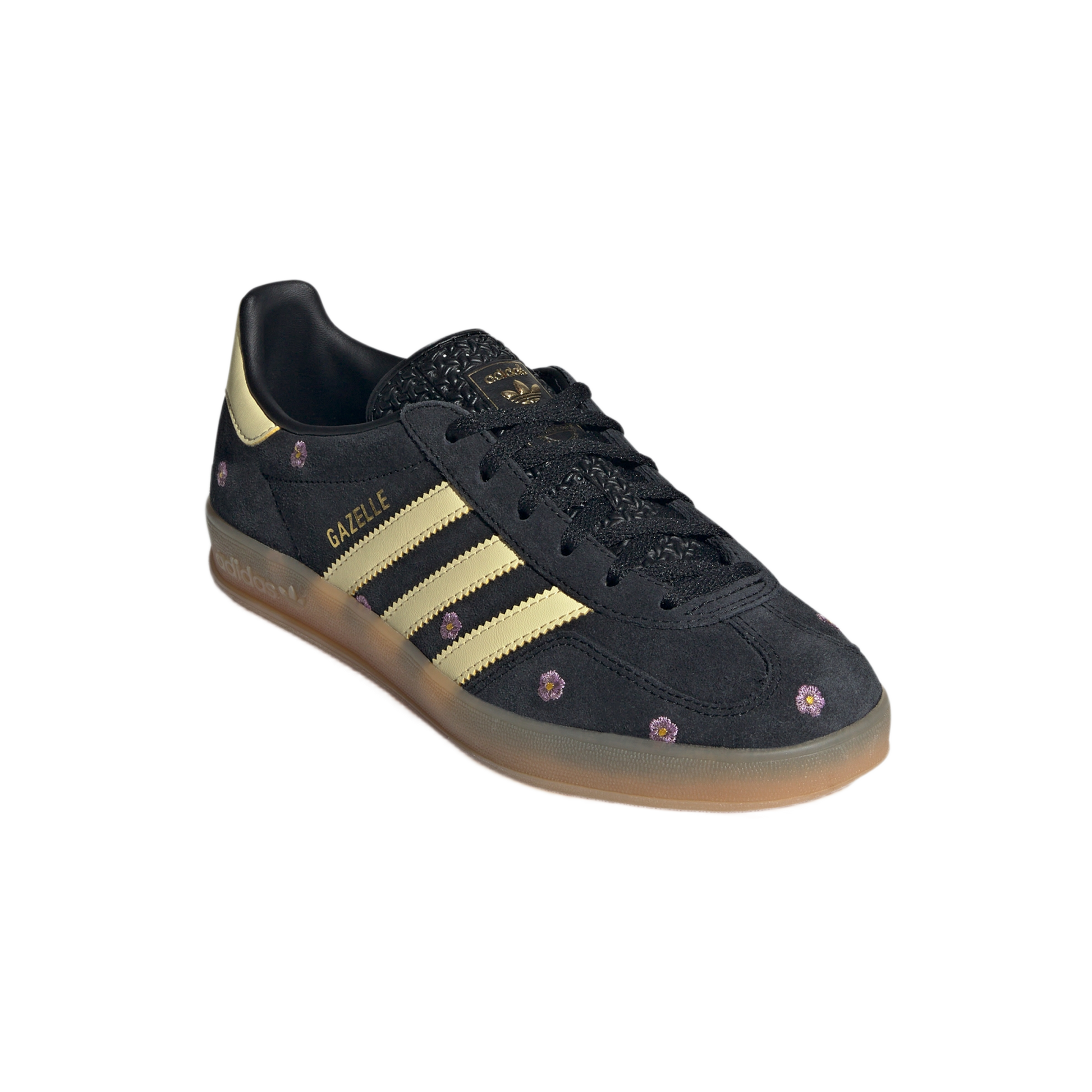adidas Gazelle Indoor Core Black Almost Yellow Floral (Women's)