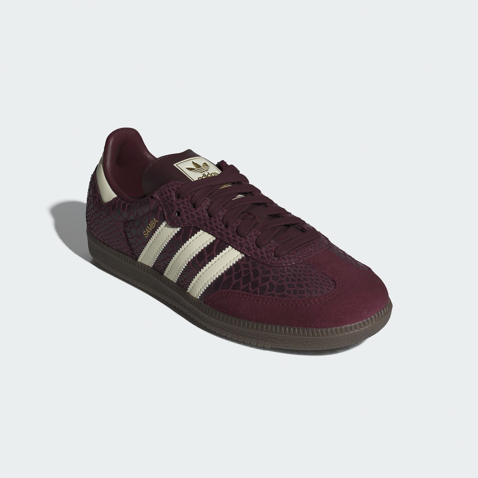 adidas Samba OG Snakeskin Maroon Cream White (Women's)