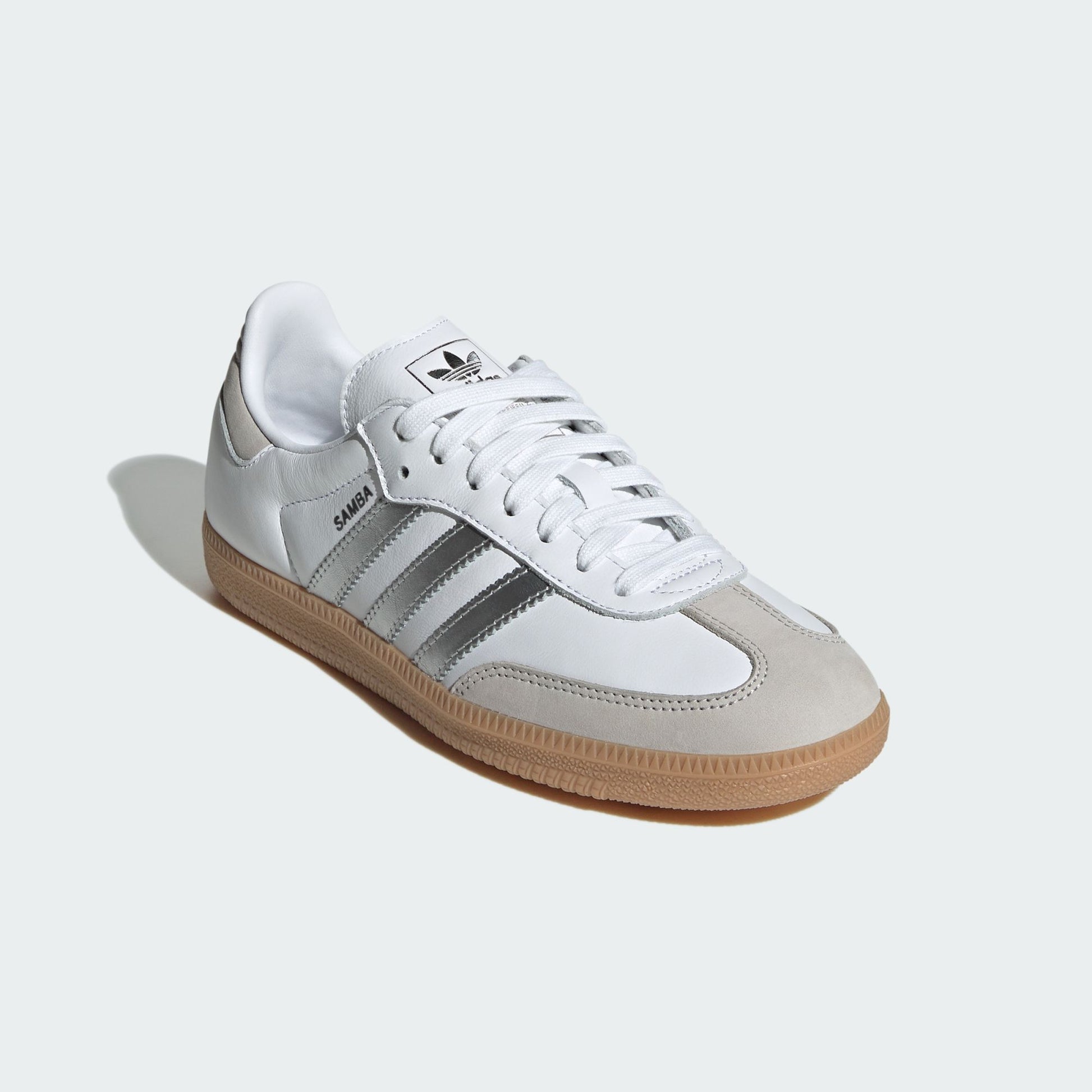 adidas Samba OG White Silver Metallic Grey (Women's)