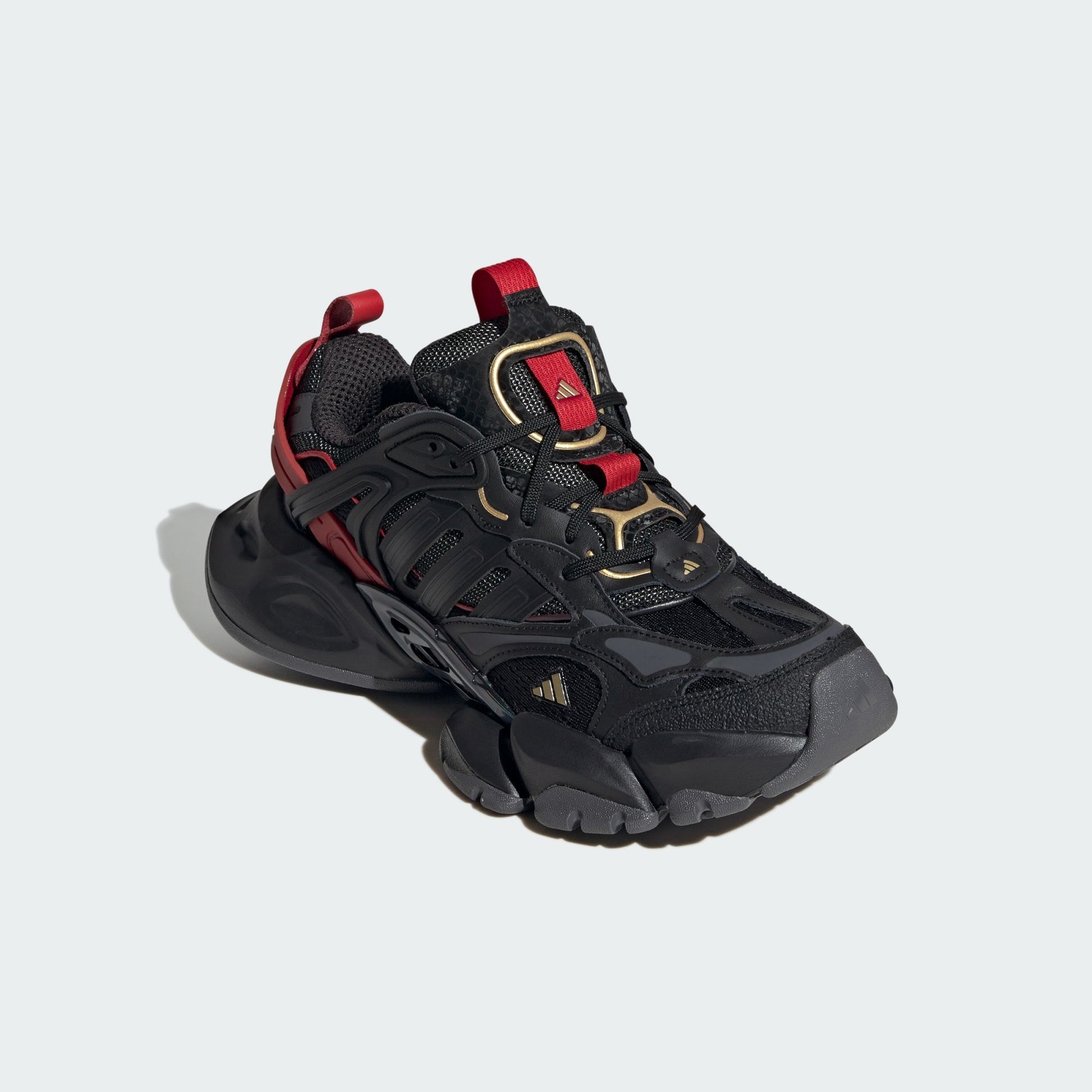 adidas XLG Runner Deluxe Black Gold Metallic Red