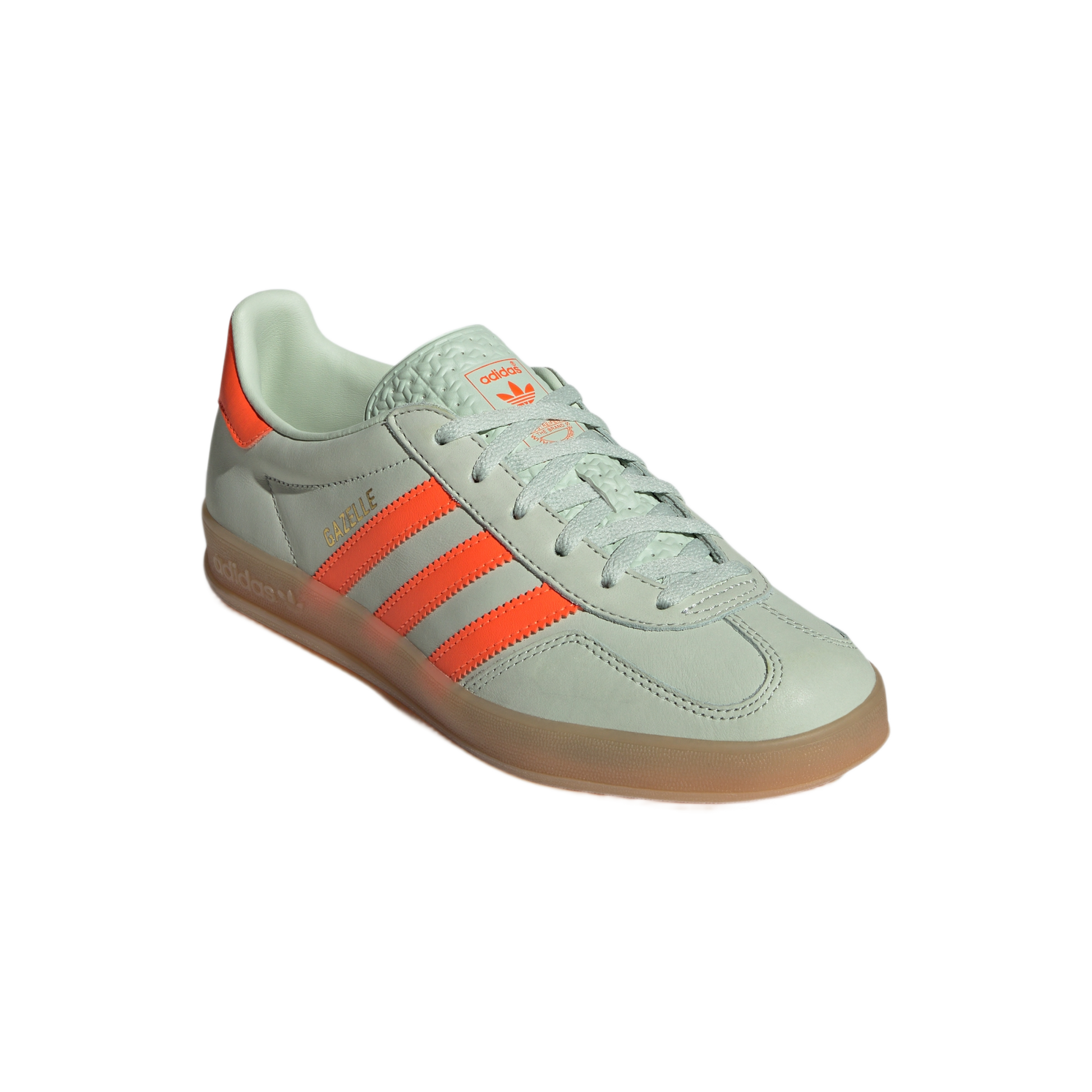 adidas Gazelle Indoor Linen Green Solar Orange (Women's)