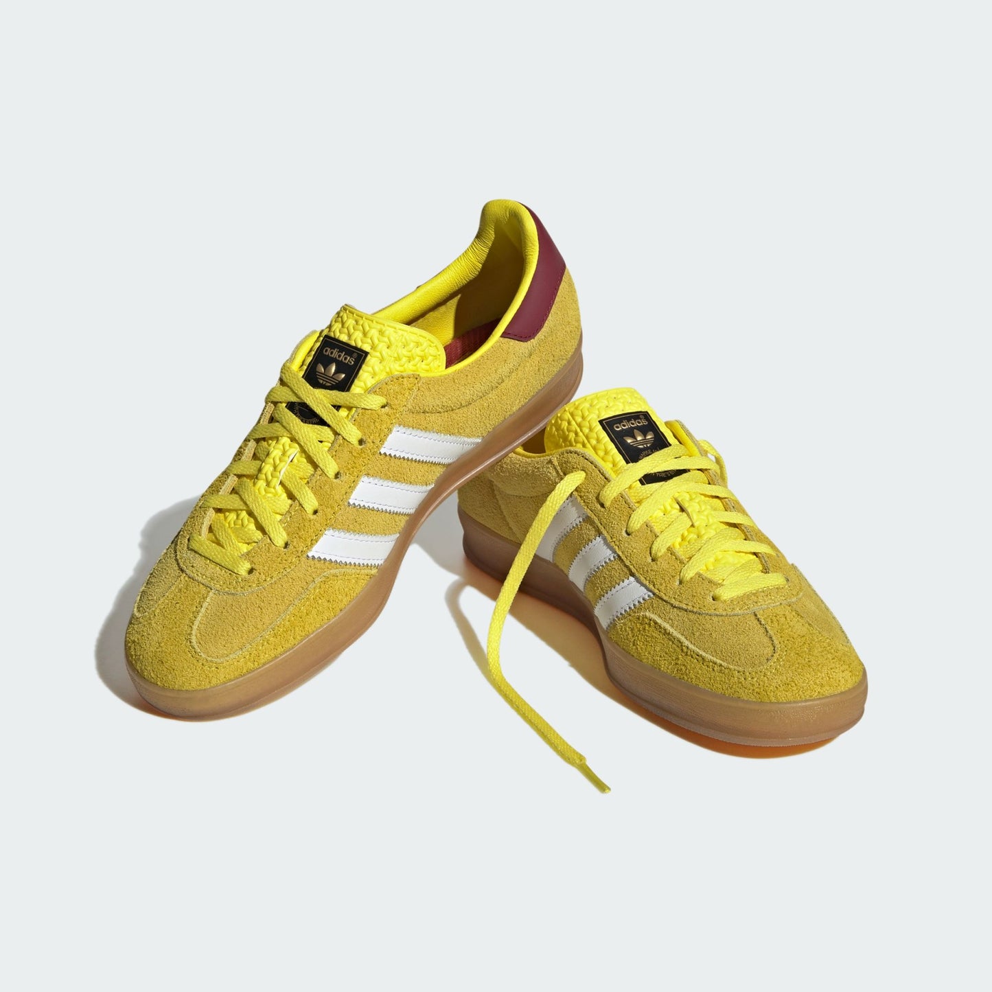 adidas Gazelle Indoor Bright Yellow Collegiate Burgundy (Women's)
