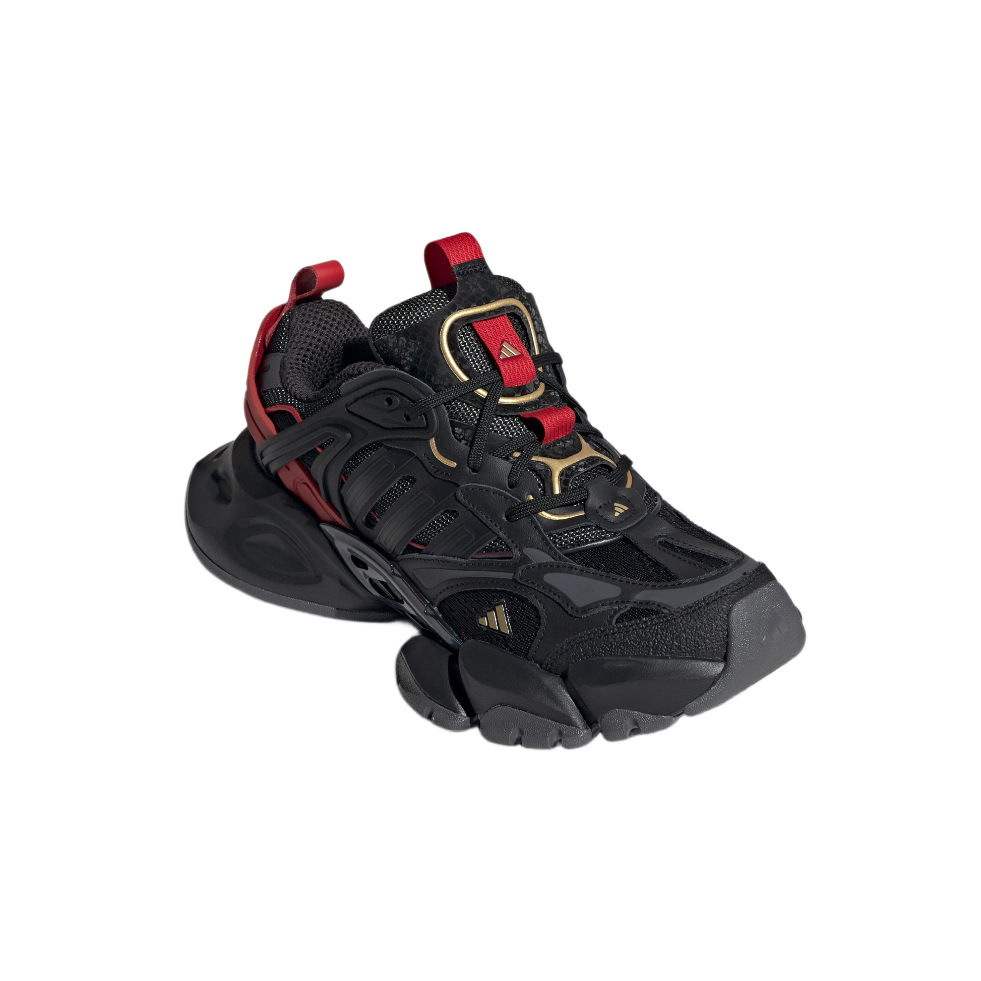 adidas XLG Runner Deluxe Black Gold Metallic Red