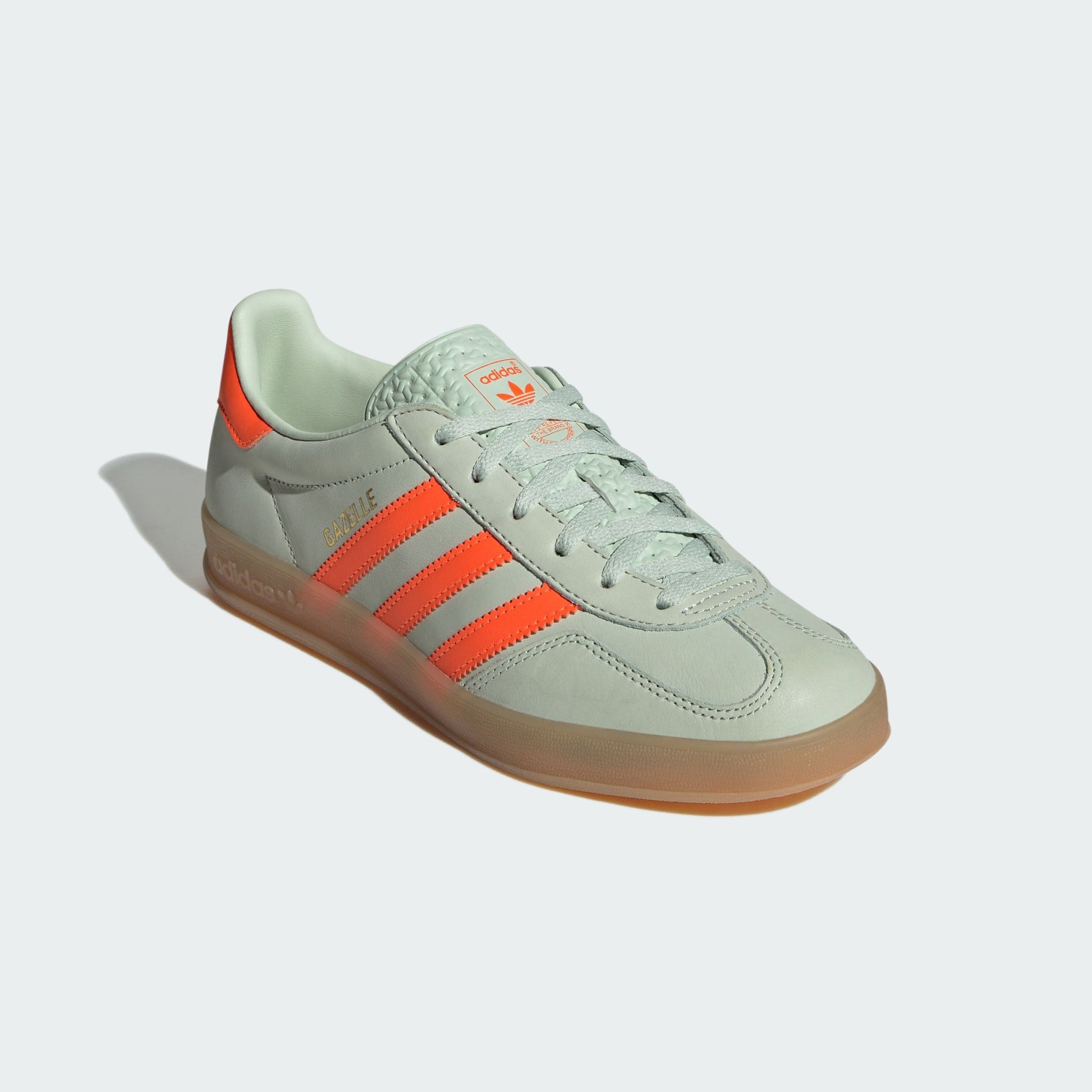adidas Gazelle Indoor Linen Green Solar Orange (Women's)