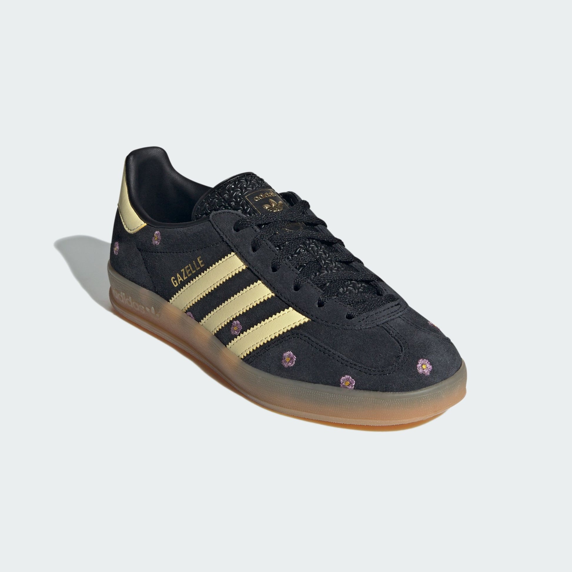 adidas Gazelle Indoor Core Black Almost Yellow Floral (Women's)