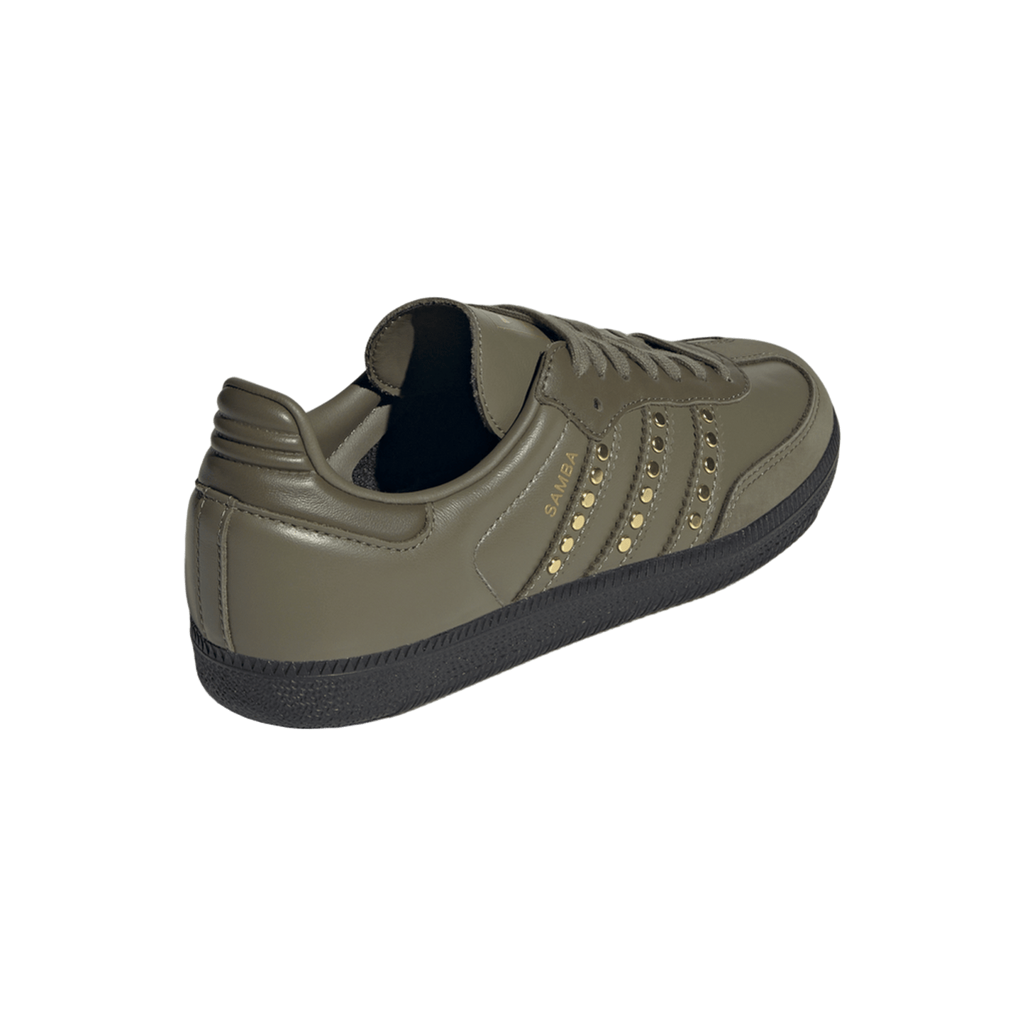 adidas Samba OG Studded Stripes Dark Khaki Black (Women's)