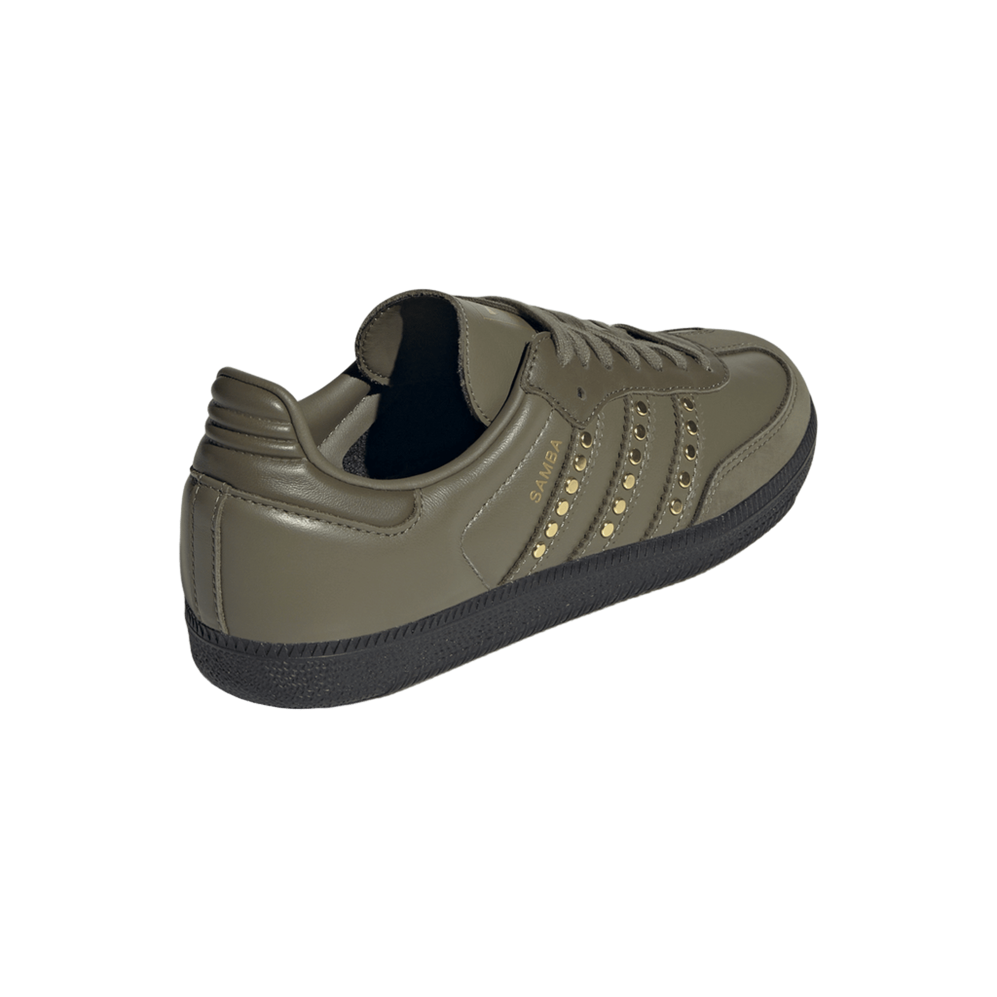 adidas Samba OG Studded Stripes Dark Khaki Black (Women's)