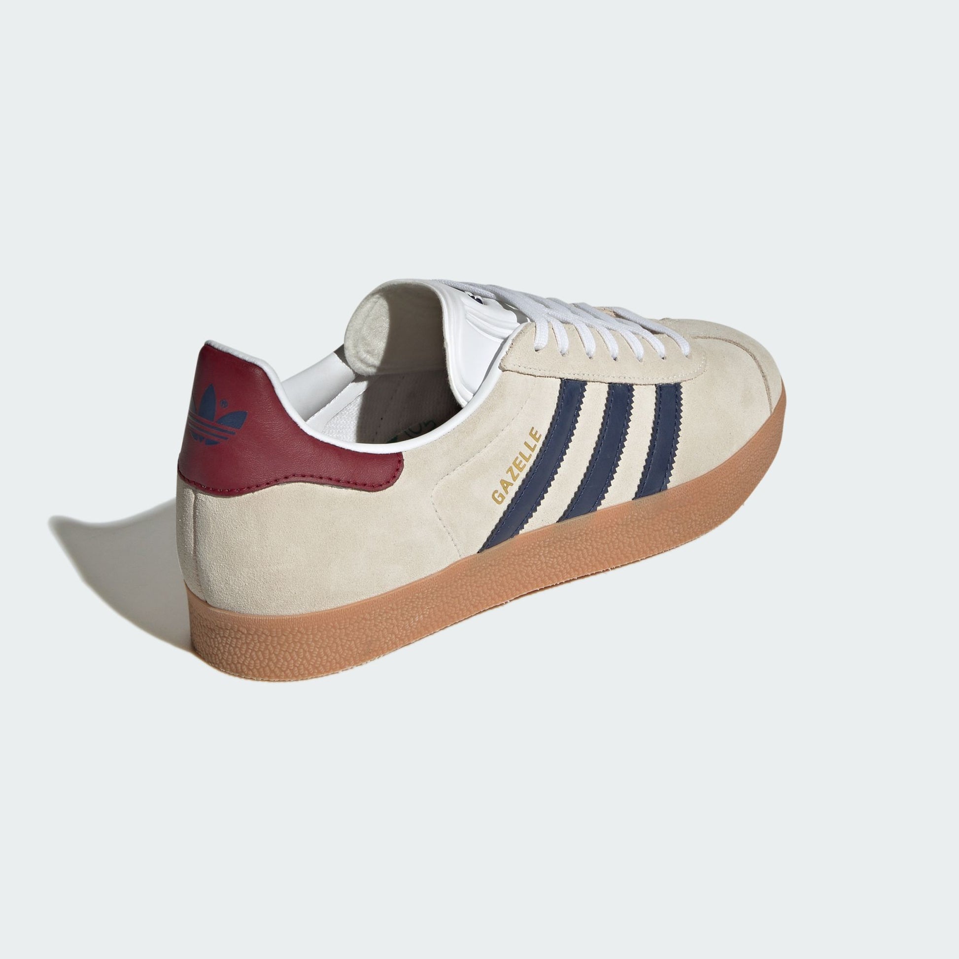 adidas Gazelle Beige Dark Blue Collegiate Burgundy