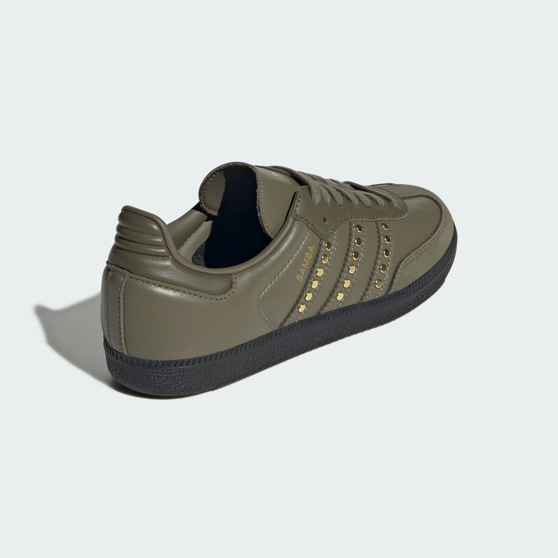 adidas Samba OG Studded Stripes Dark Khaki Black (Women's)