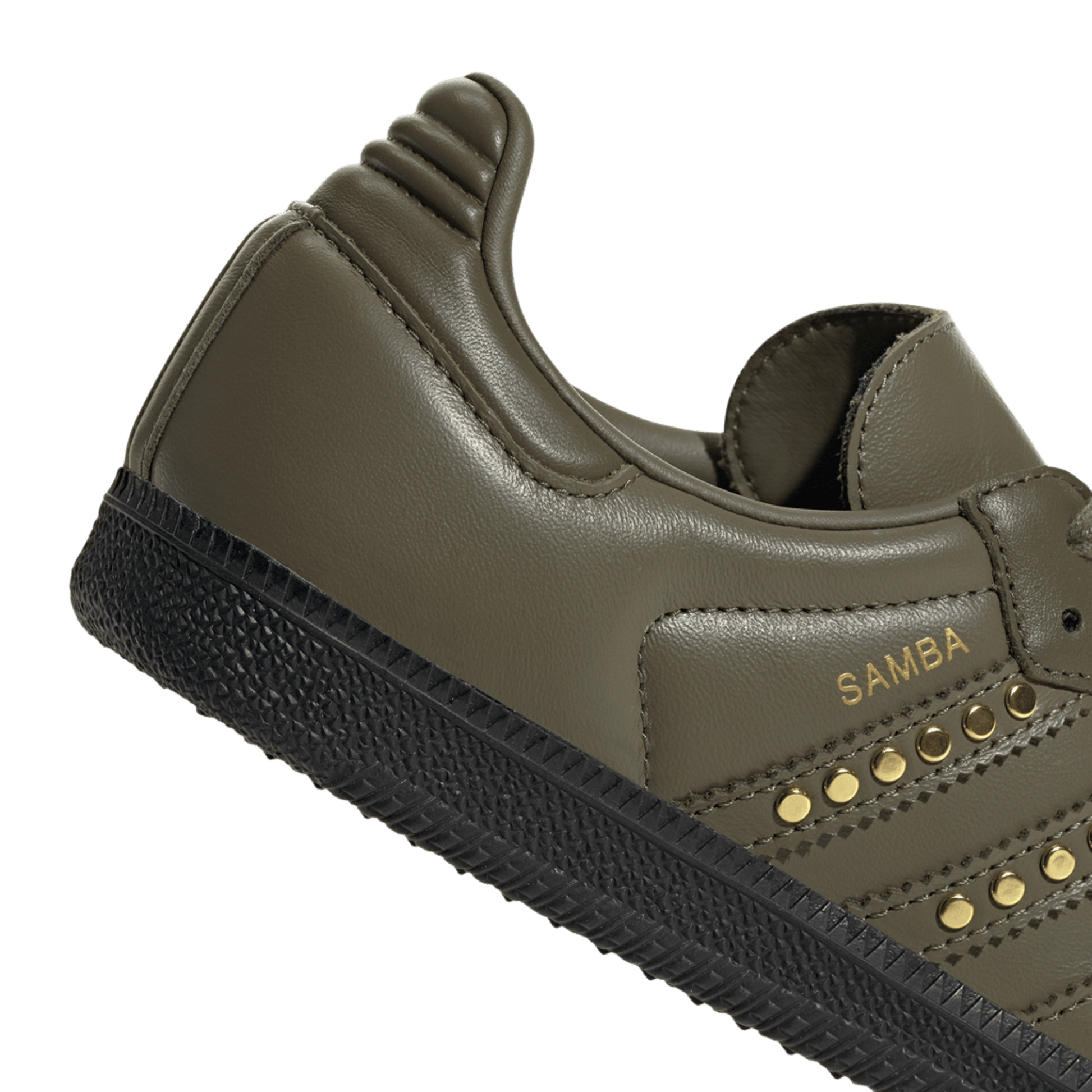adidas Samba OG Studded Stripes Dark Khaki Black (Women's)