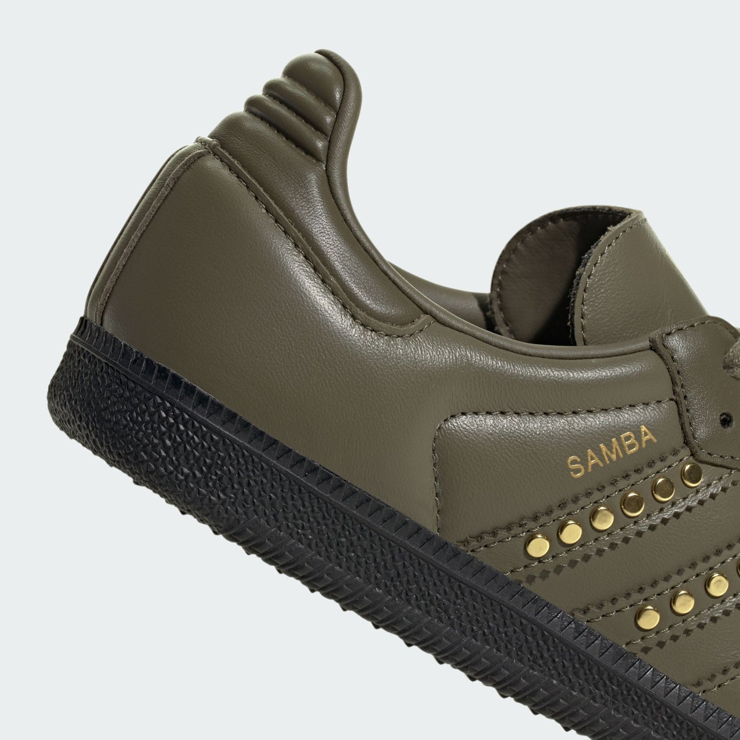 adidas Samba OG Studded Stripes Dark Khaki Black (Women's)