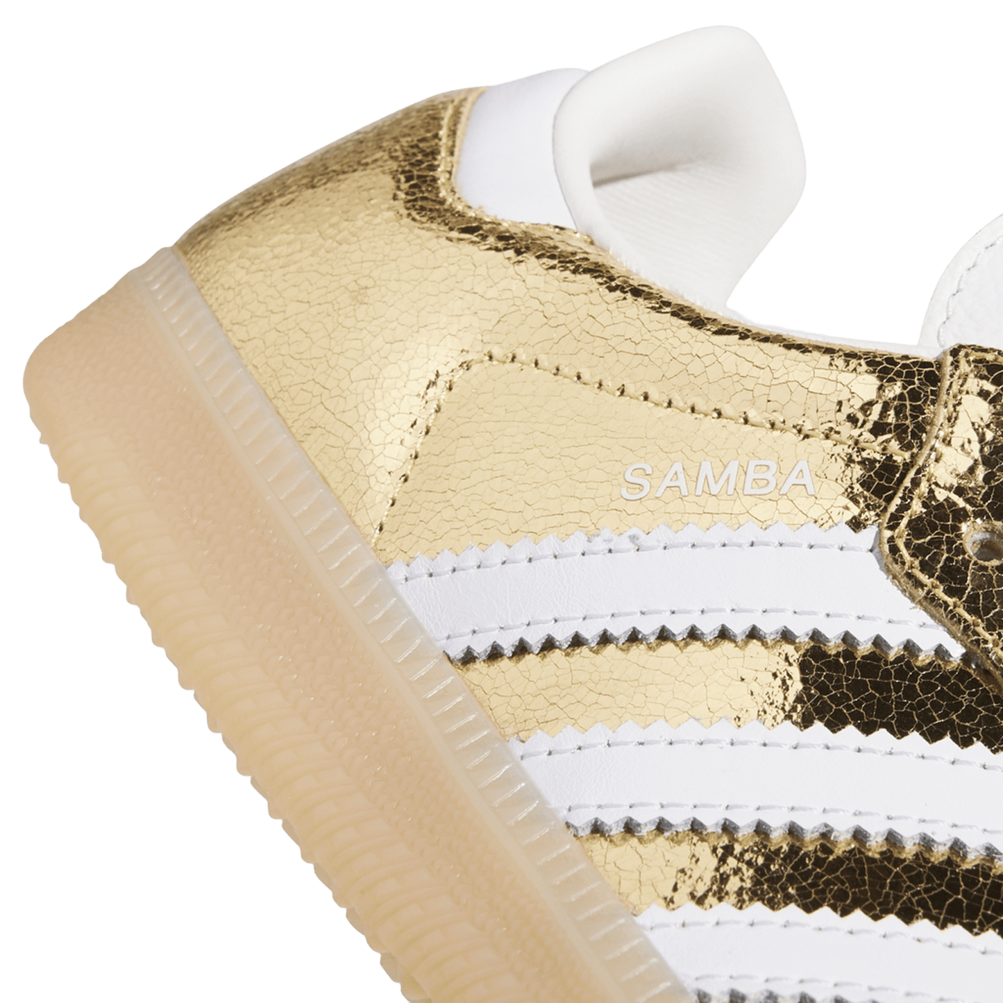 adidas Samba OG Gold Metallic Cracked Leather (Women's)
