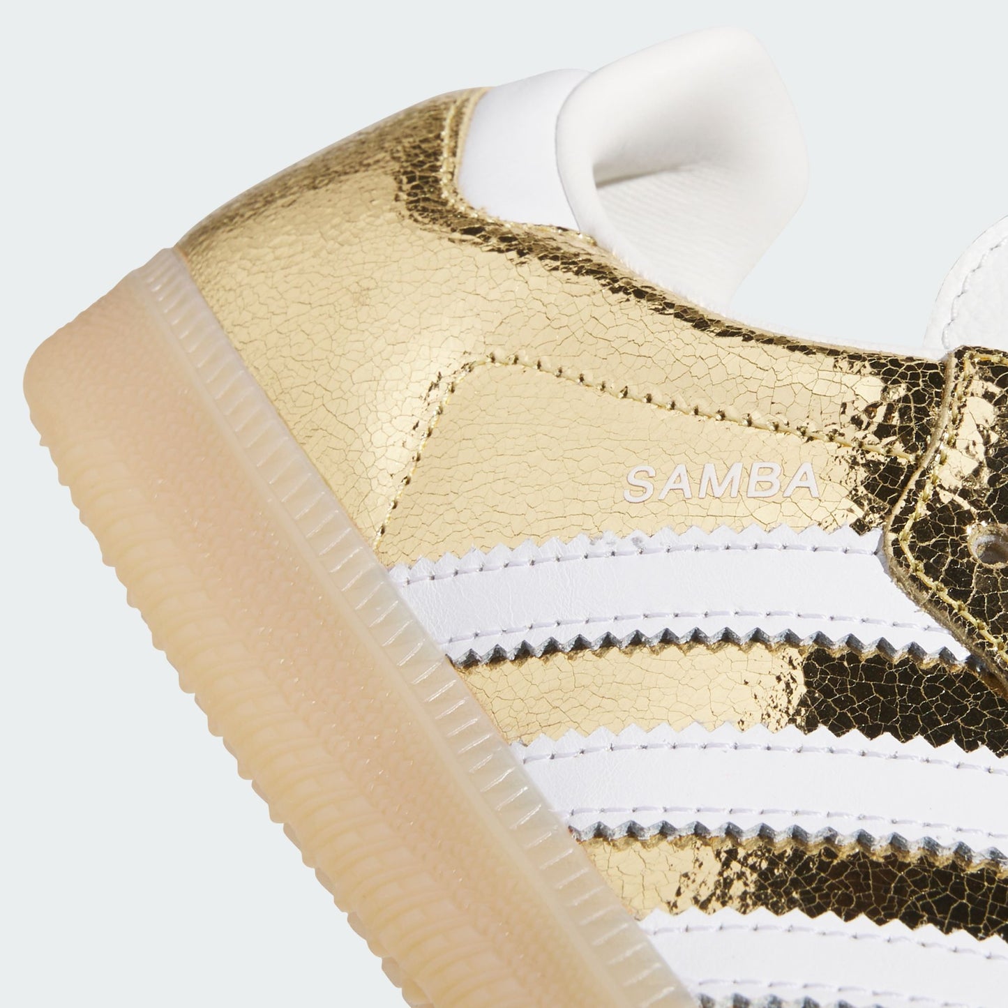 adidas Samba OG Gold Metallic Cracked Leather (Women's)