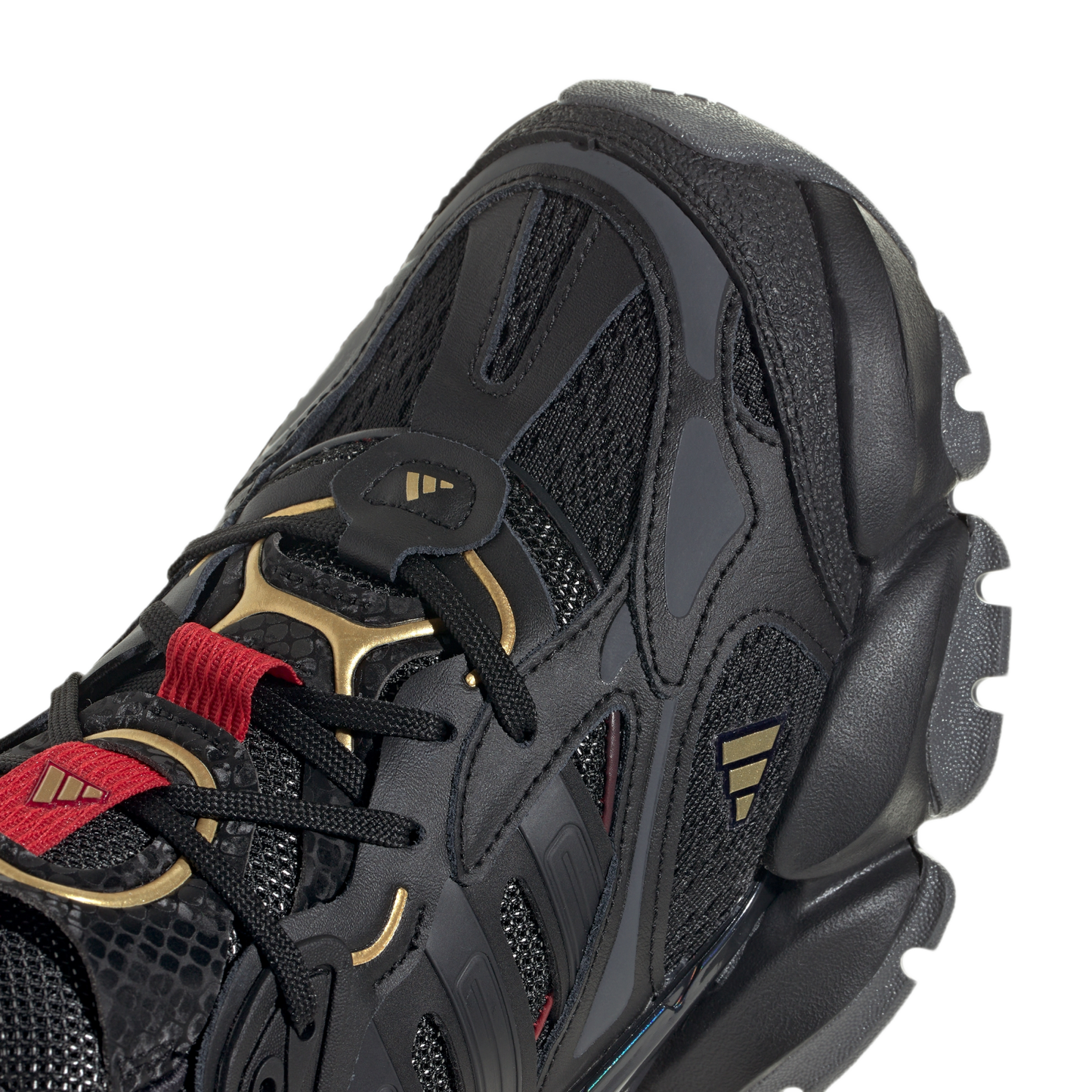adidas XLG Runner Deluxe Black Gold Metallic Red